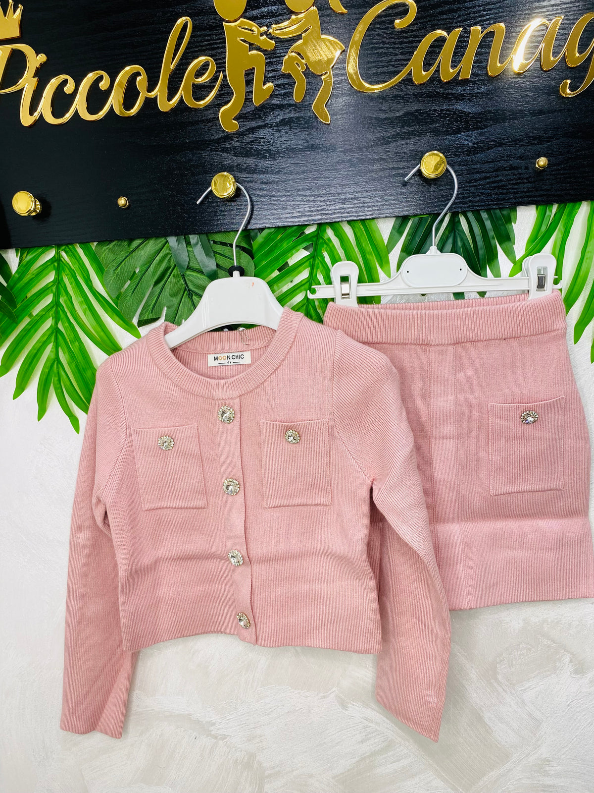 Completo Moon Chic Moda Francese Rosa