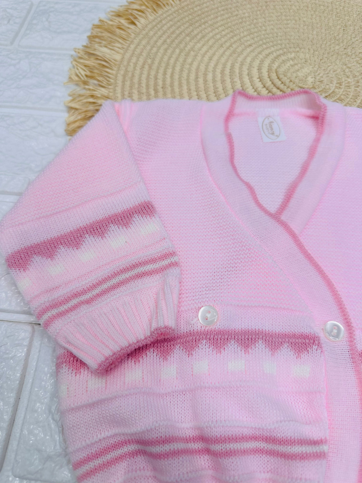 Giacchettina Neonata Rosa E Rosa Antico  7798 Taglia 0-6 Mesi