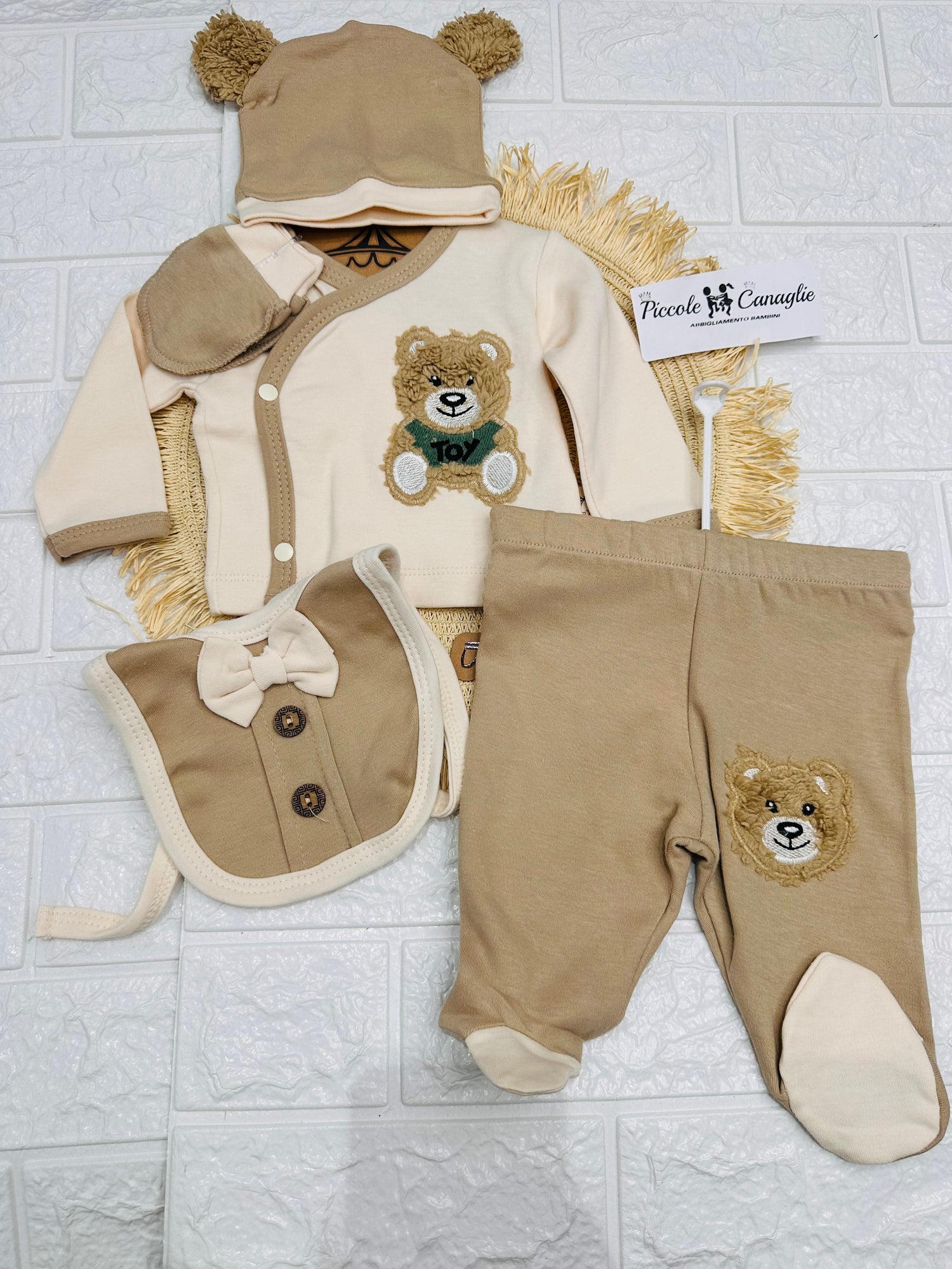 Tutina Completo Cotone Teddy Con Accessori