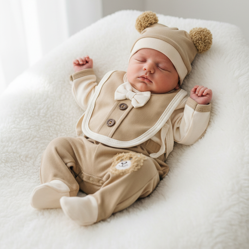 Tutina Completo Cotone Teddy Con Accessori