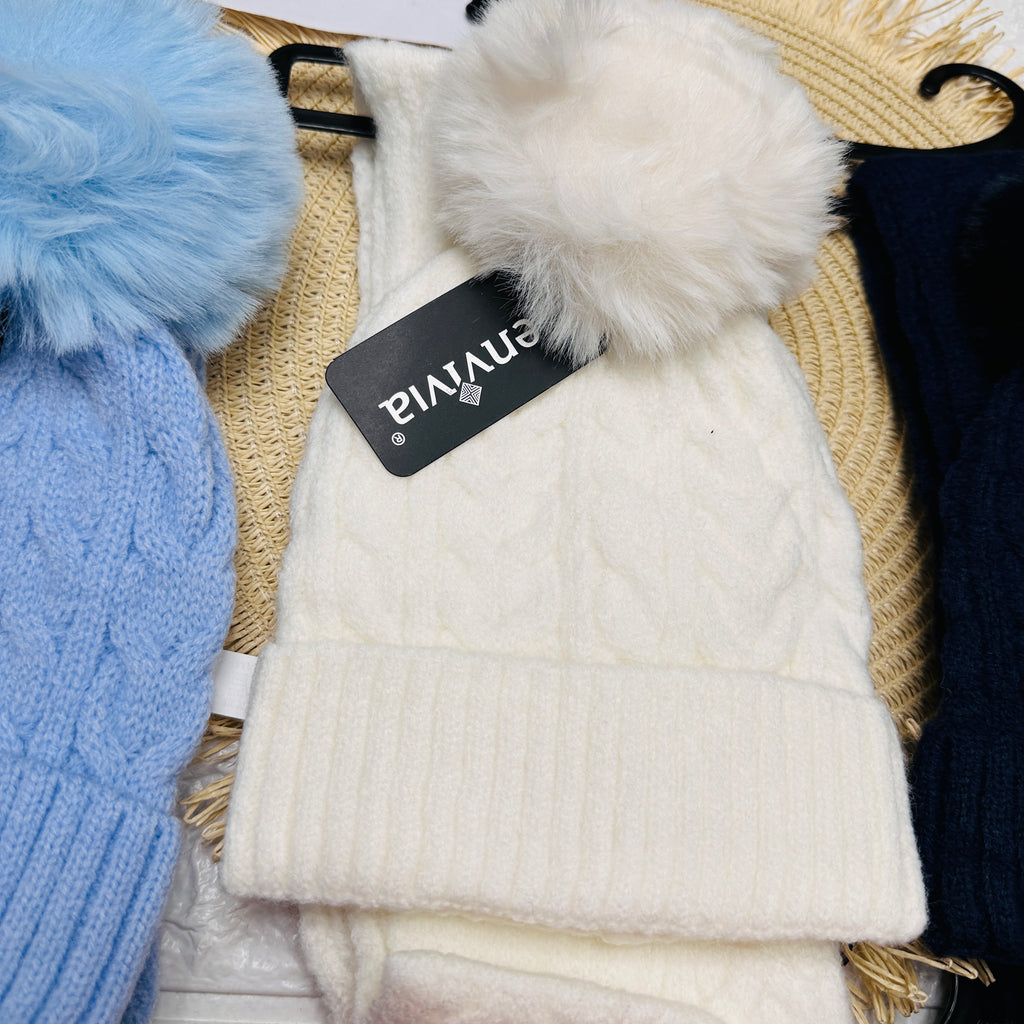 Cappello + sciarpa trecce J33