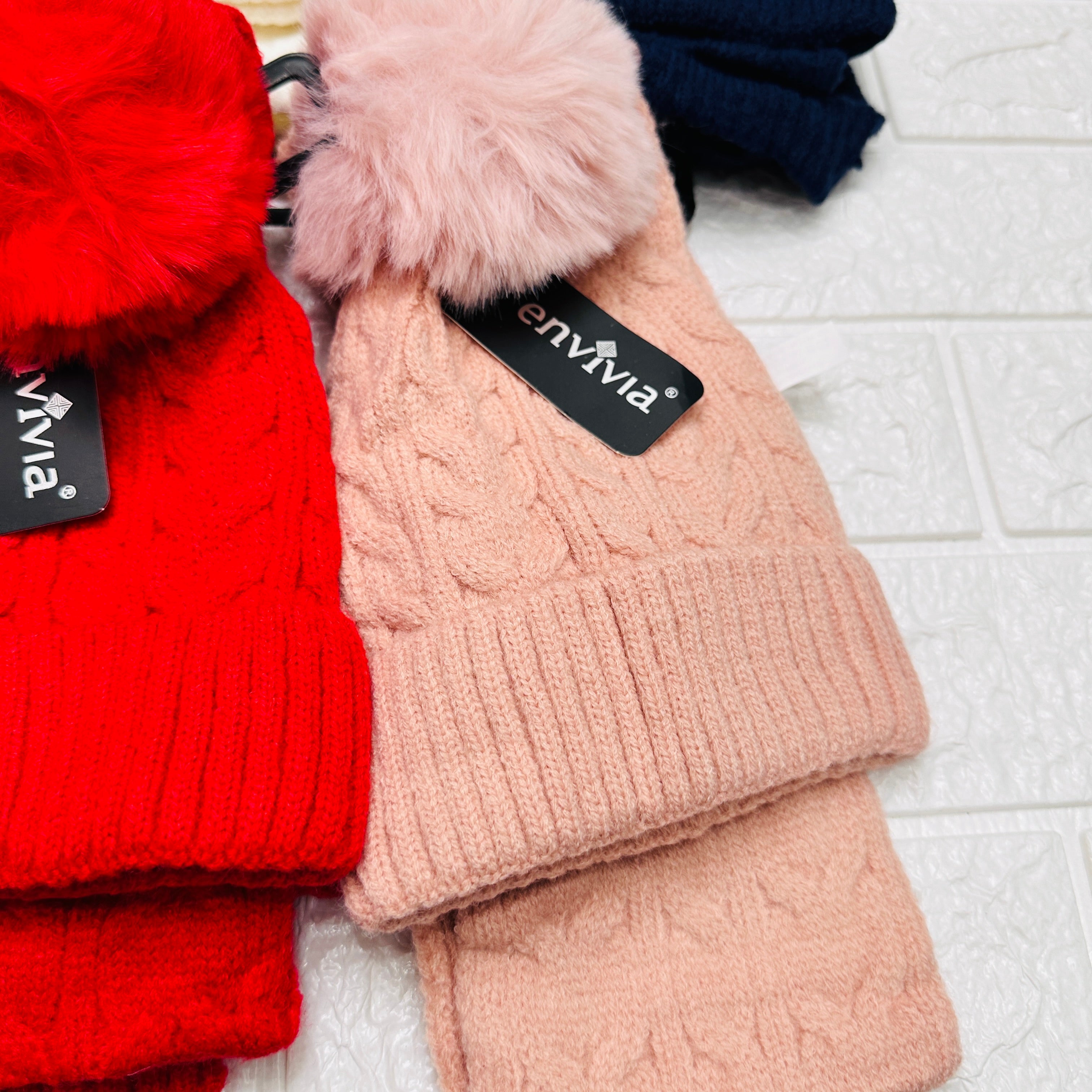 Cappello + sciarpa trecce J33