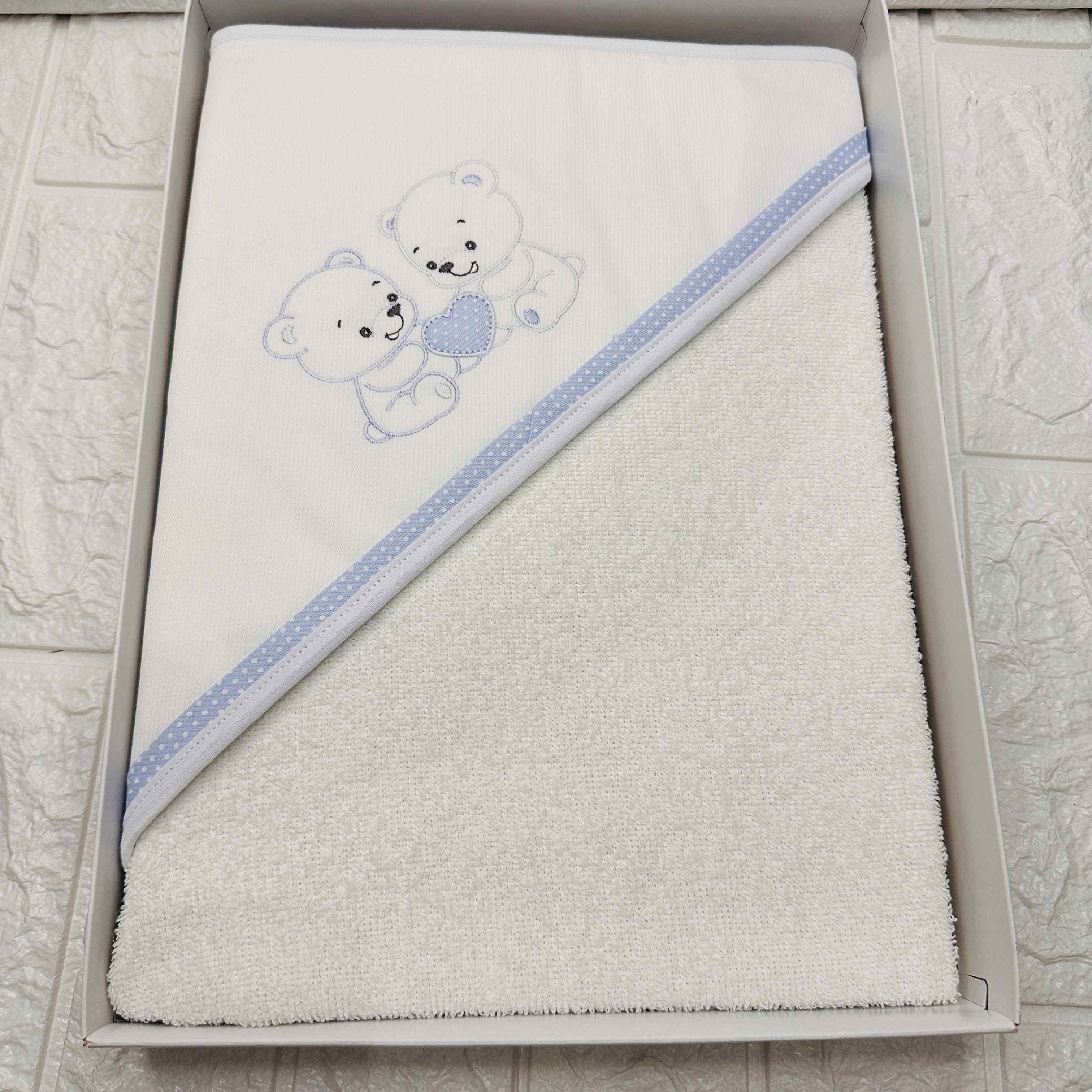 Accappatoio celeste neonato ART AT001153