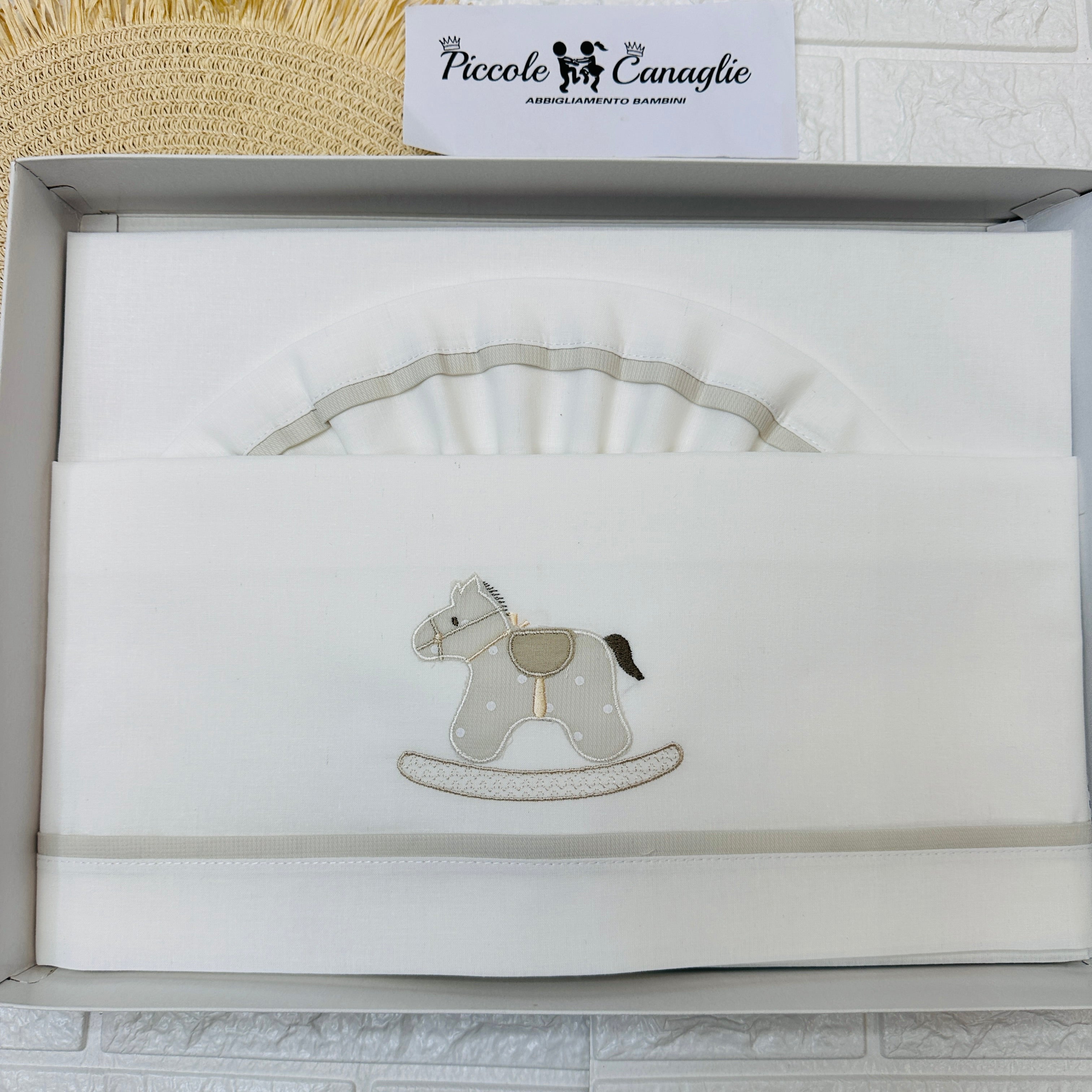 Set Lenzuola carrozzina cavallino Begie LC015165