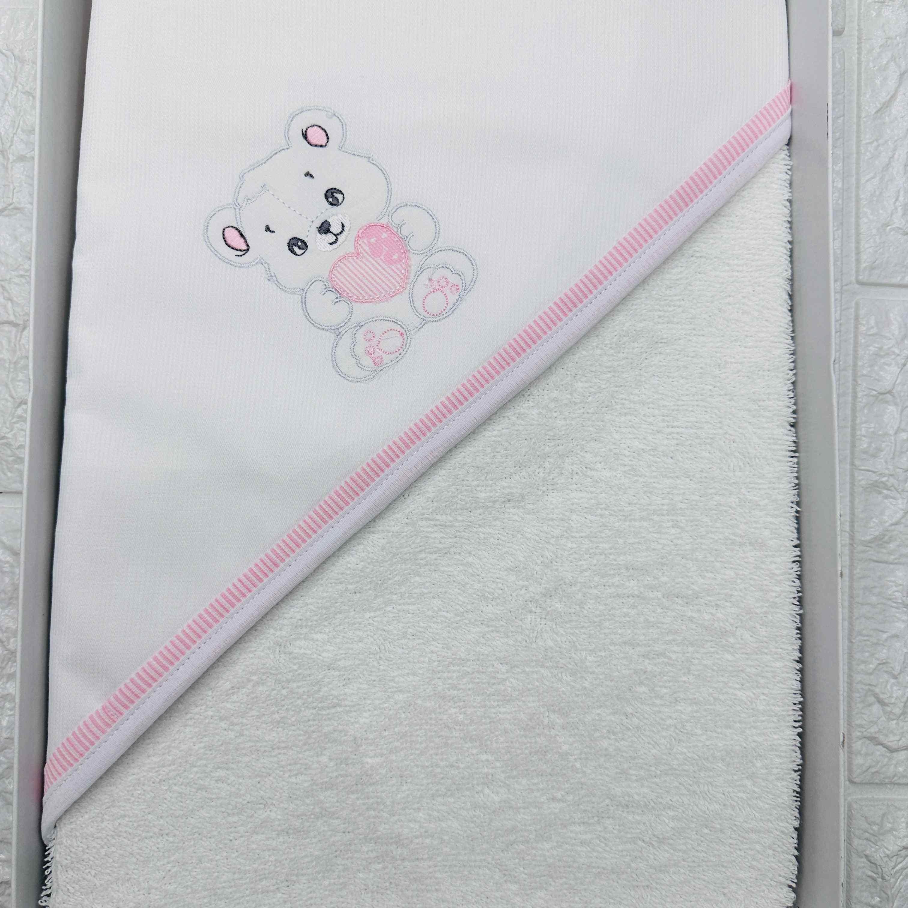 Accappatoio neonata rosa  ART AT001157