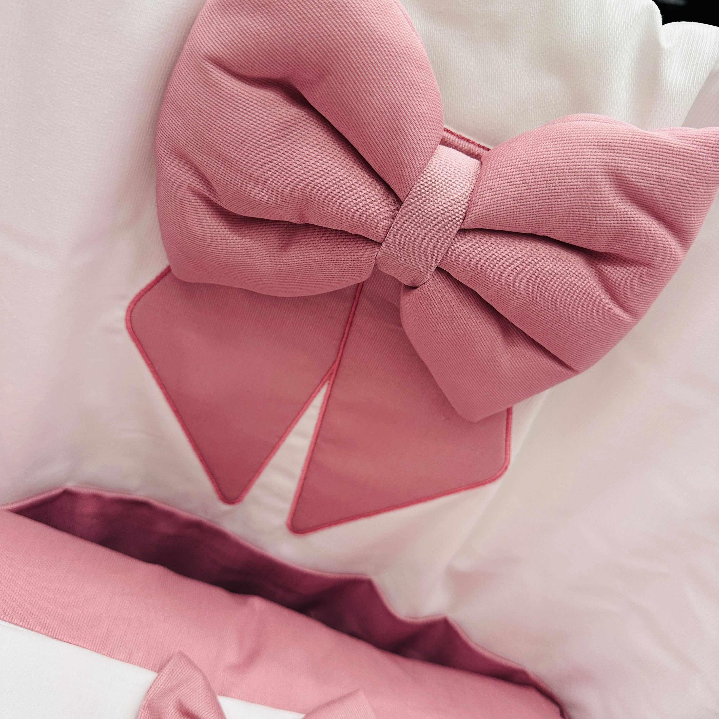 Set completo Culla Fiocco Rosa Antico