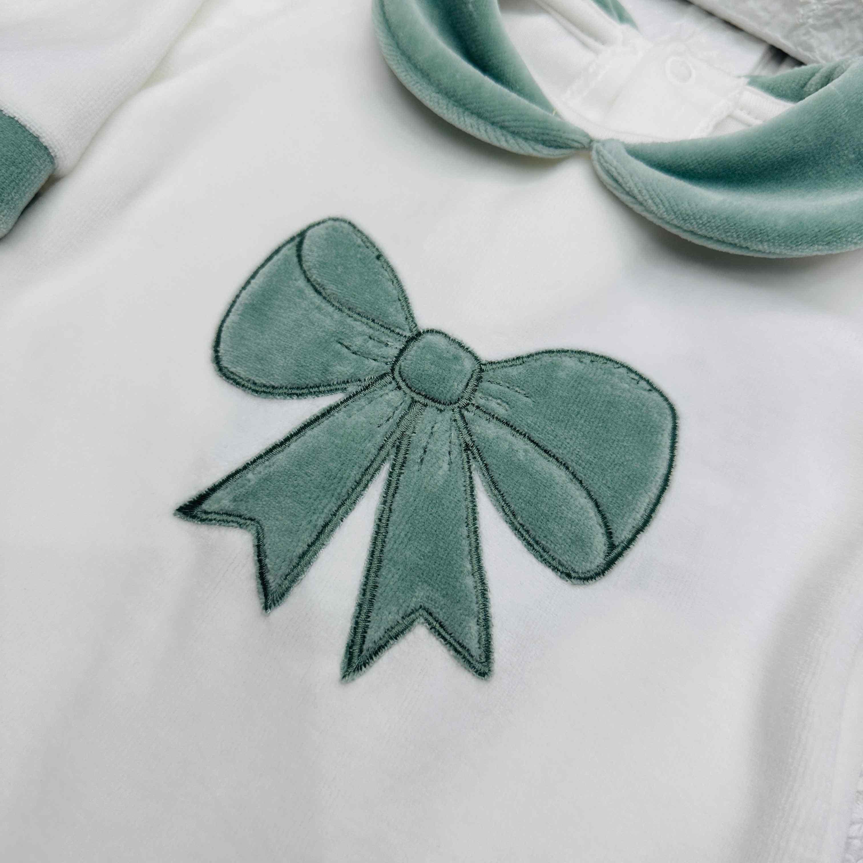 Tutina ciniglia fiocco Verde 30413