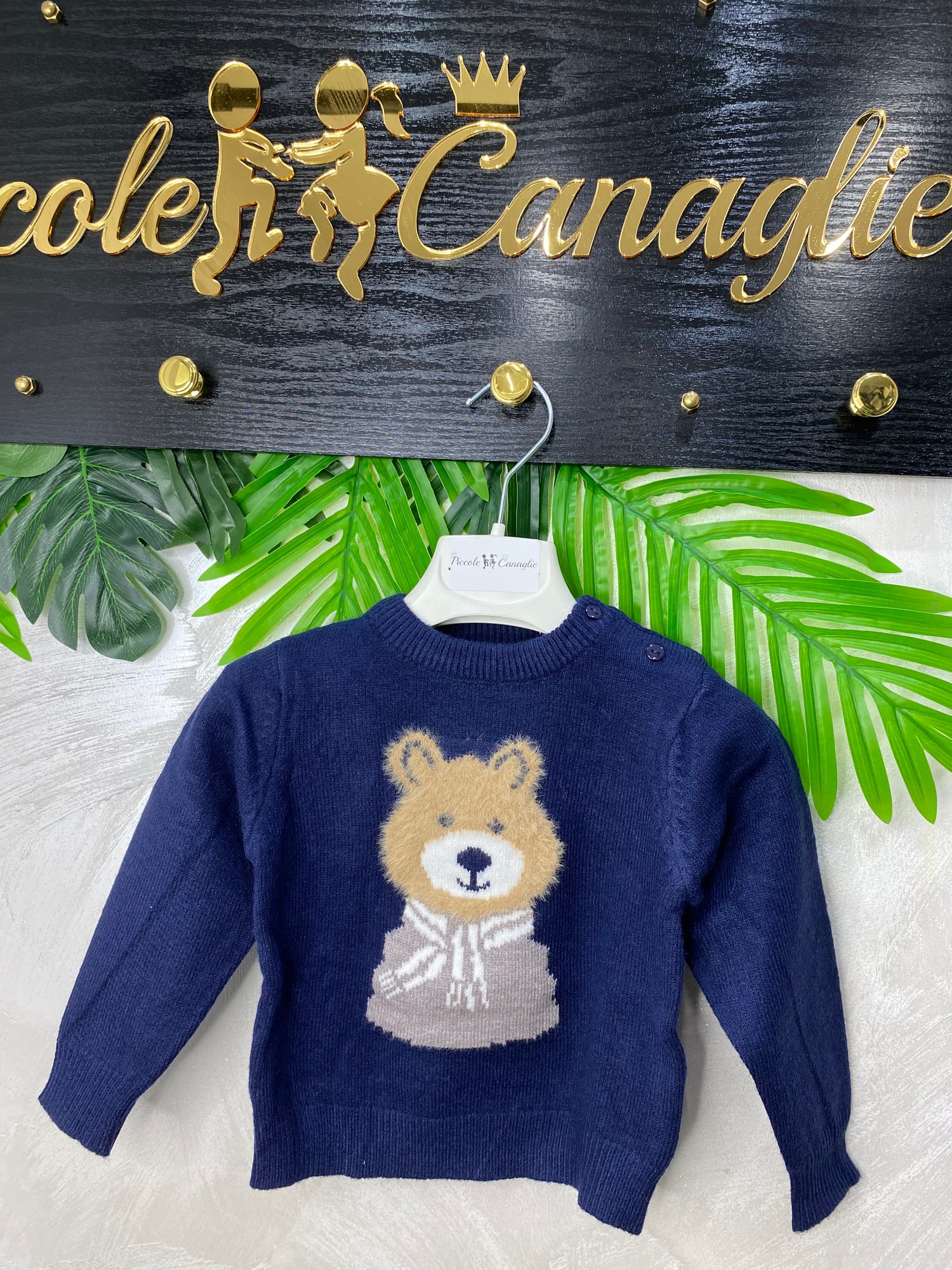 Maglioncino Orsetto Tenerissimo Sweet Junior Blu L061