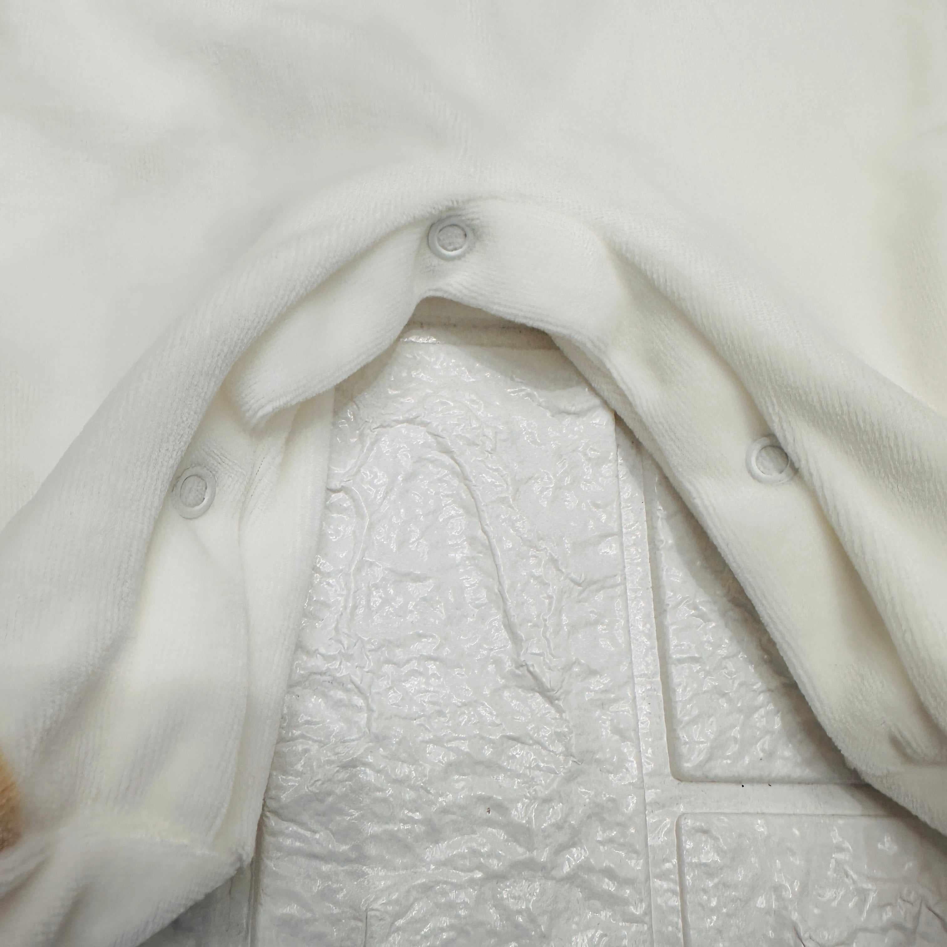 Tutina ciniglia orsetto panna 30407