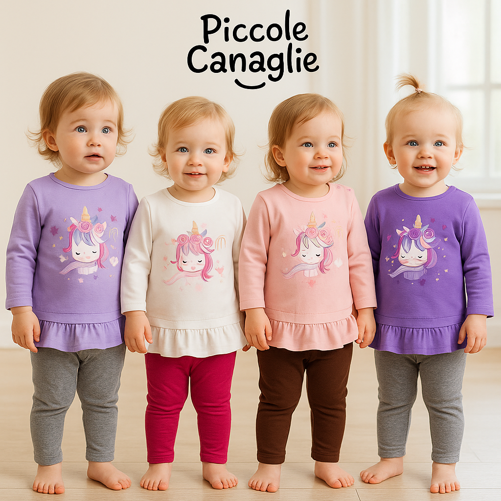 Maglia e leggings unicorno