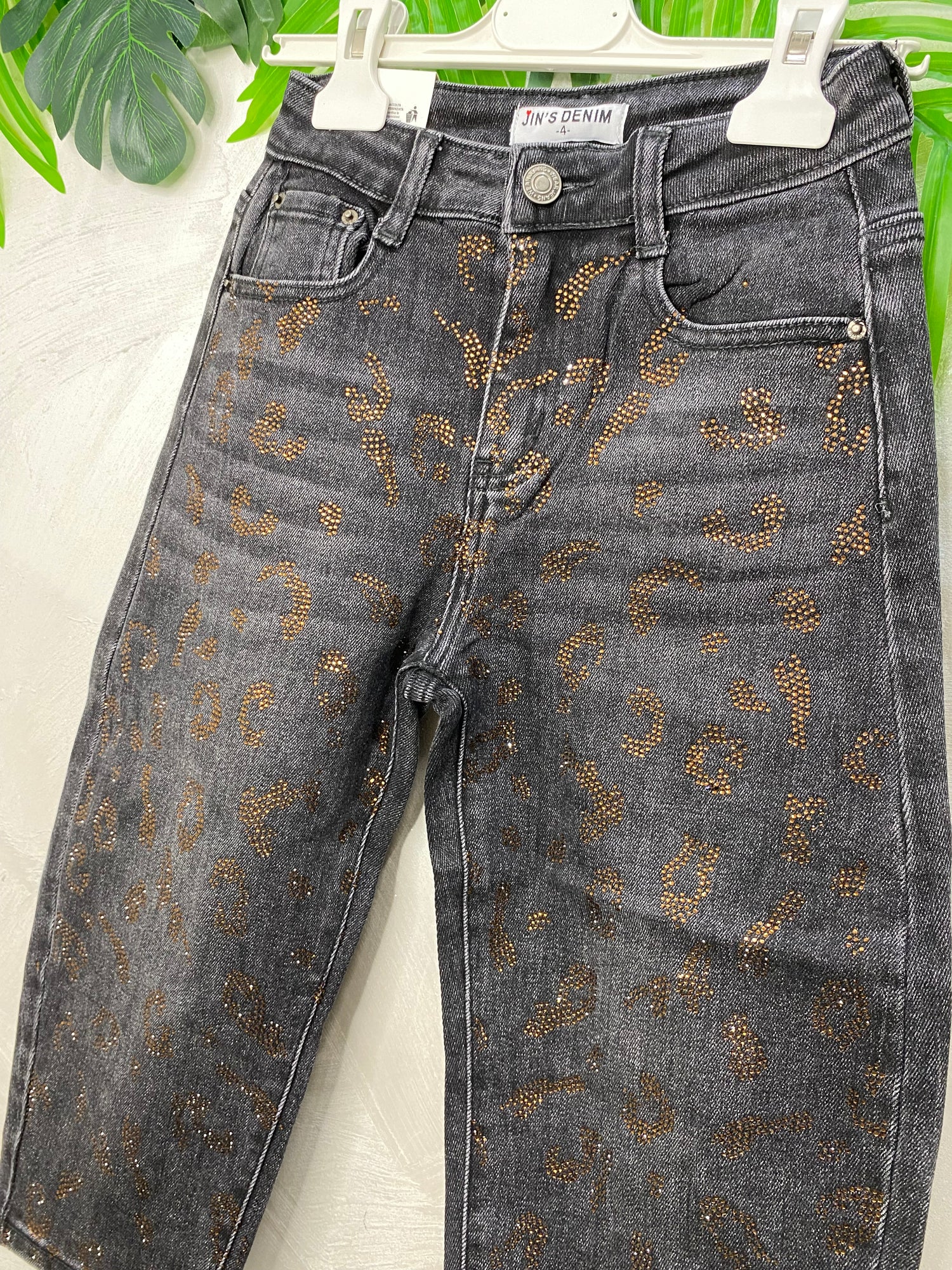 Jeans Trama Maculato Brown Brillantini Chic Hm25