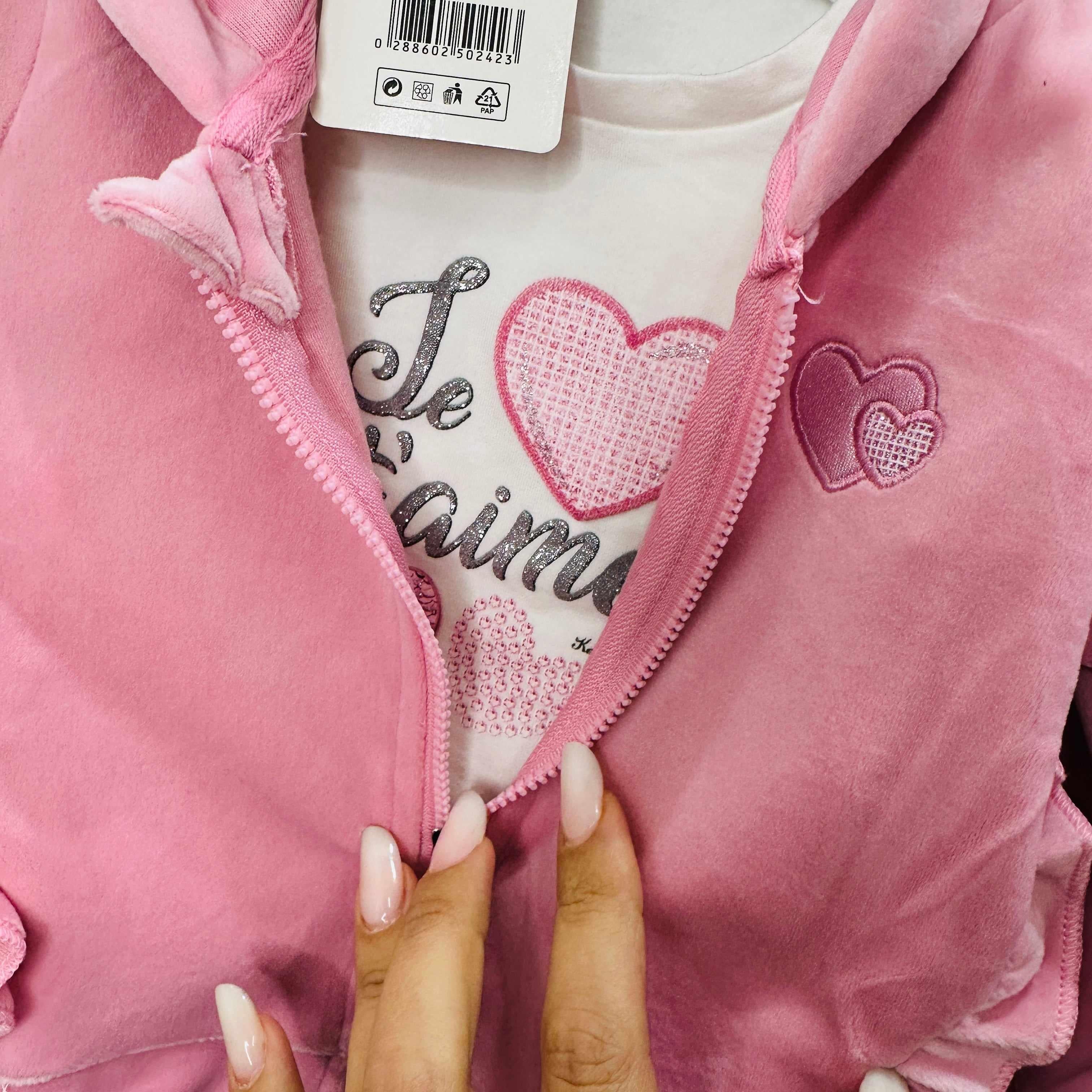 Tuta cuoricini Rosa