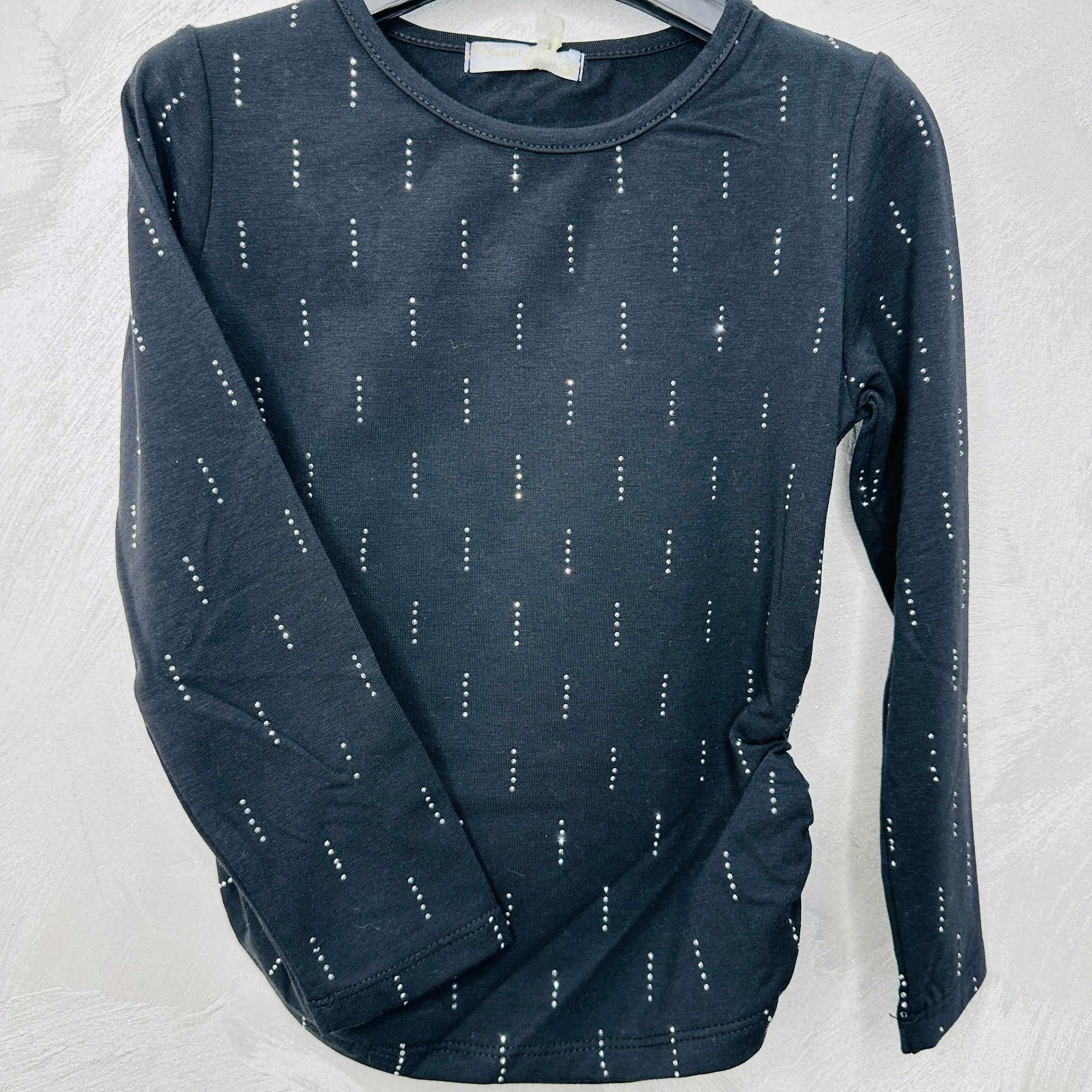 Maglia Bimba Brillantini nera