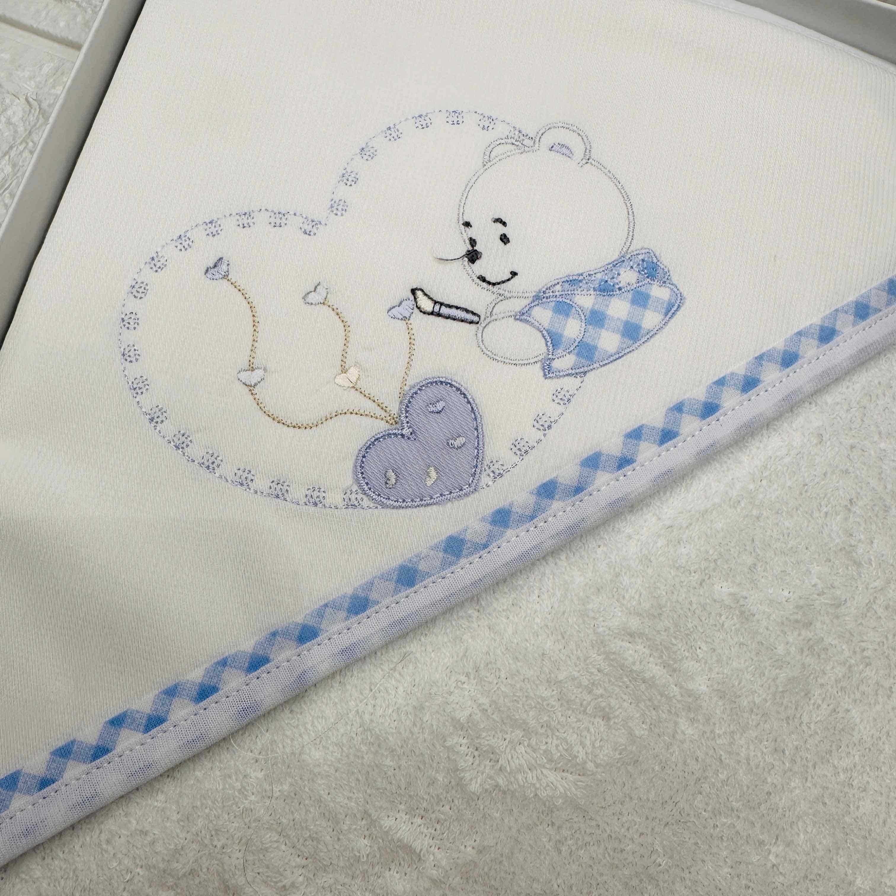 Accappatoio celeste neonato ART AT001161
