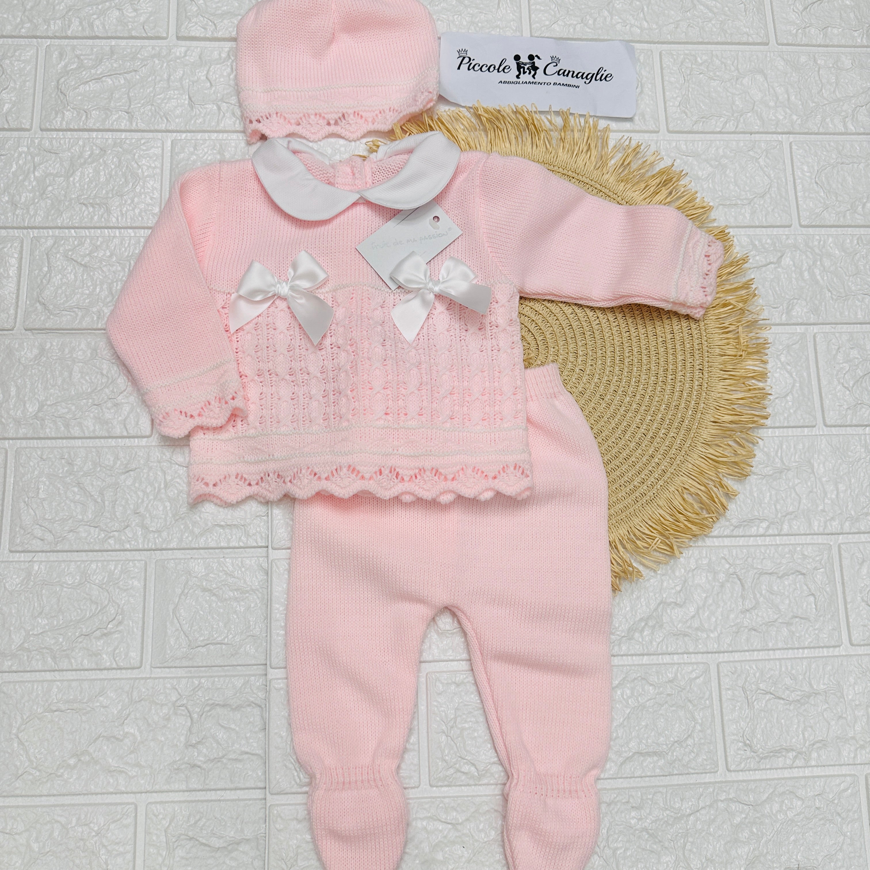 Completo 0-3 mesi rosa 1552