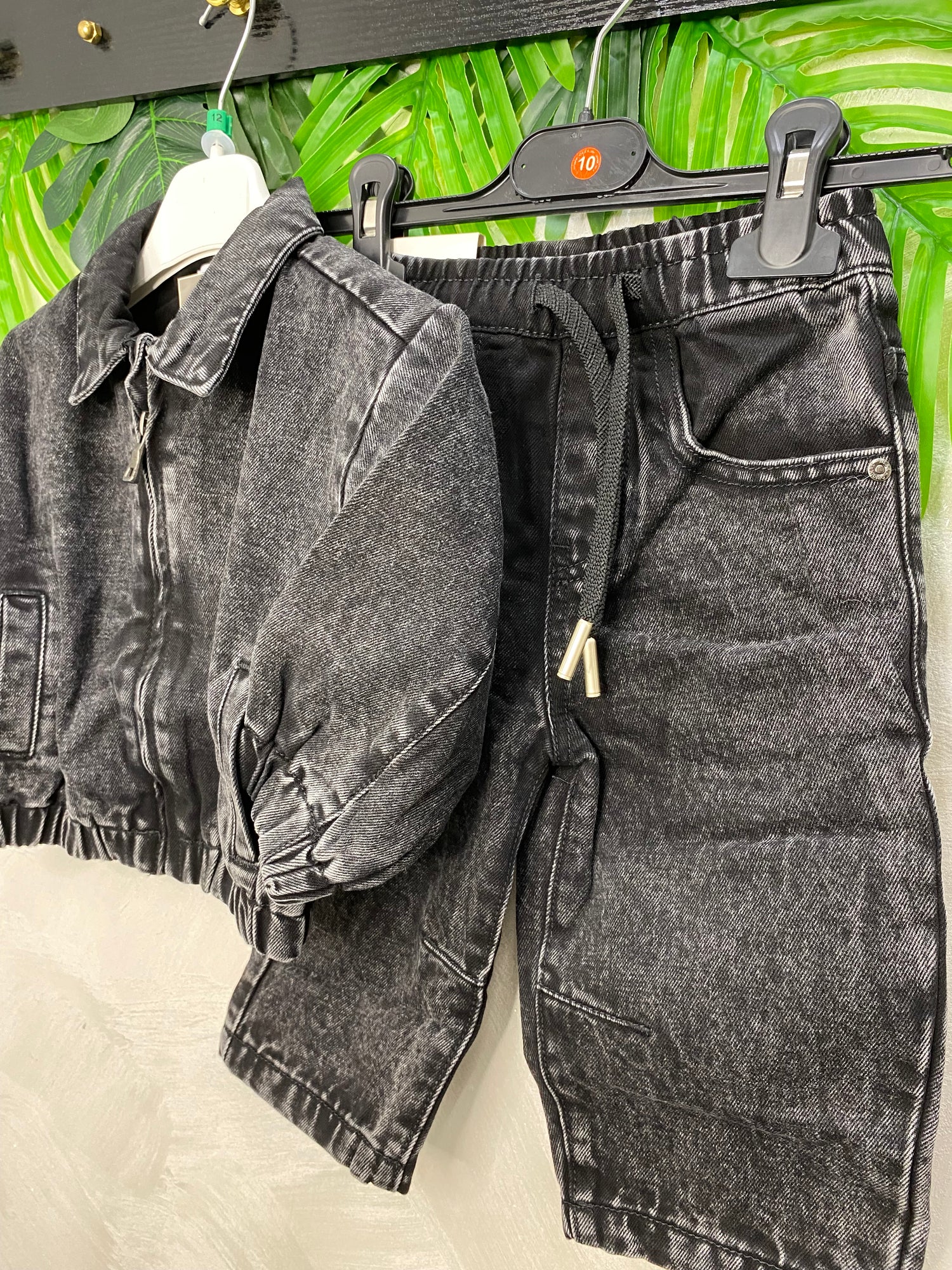 Completo Denim Fume Nero Style Boys 6143b