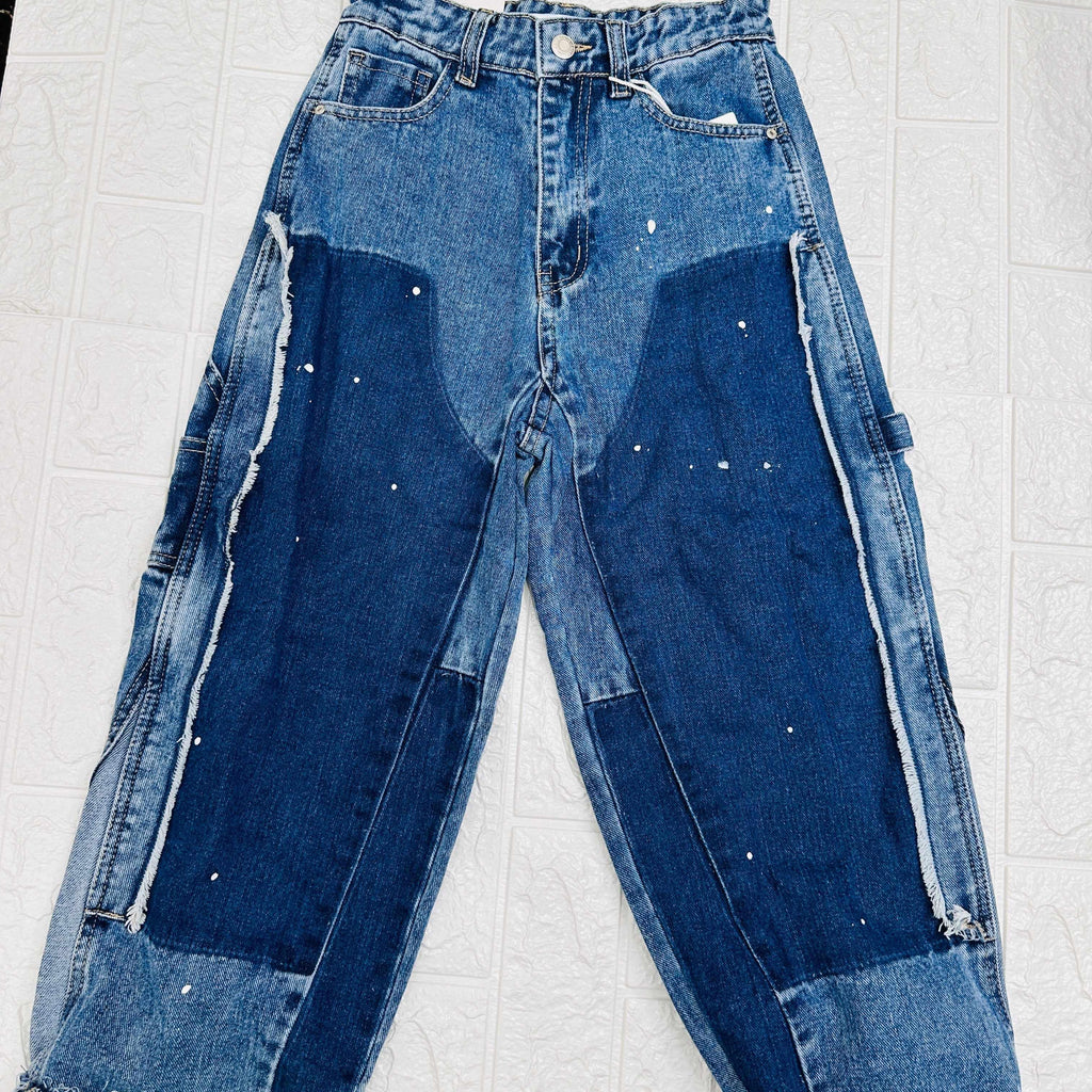 Jeans Modello Ballon blu