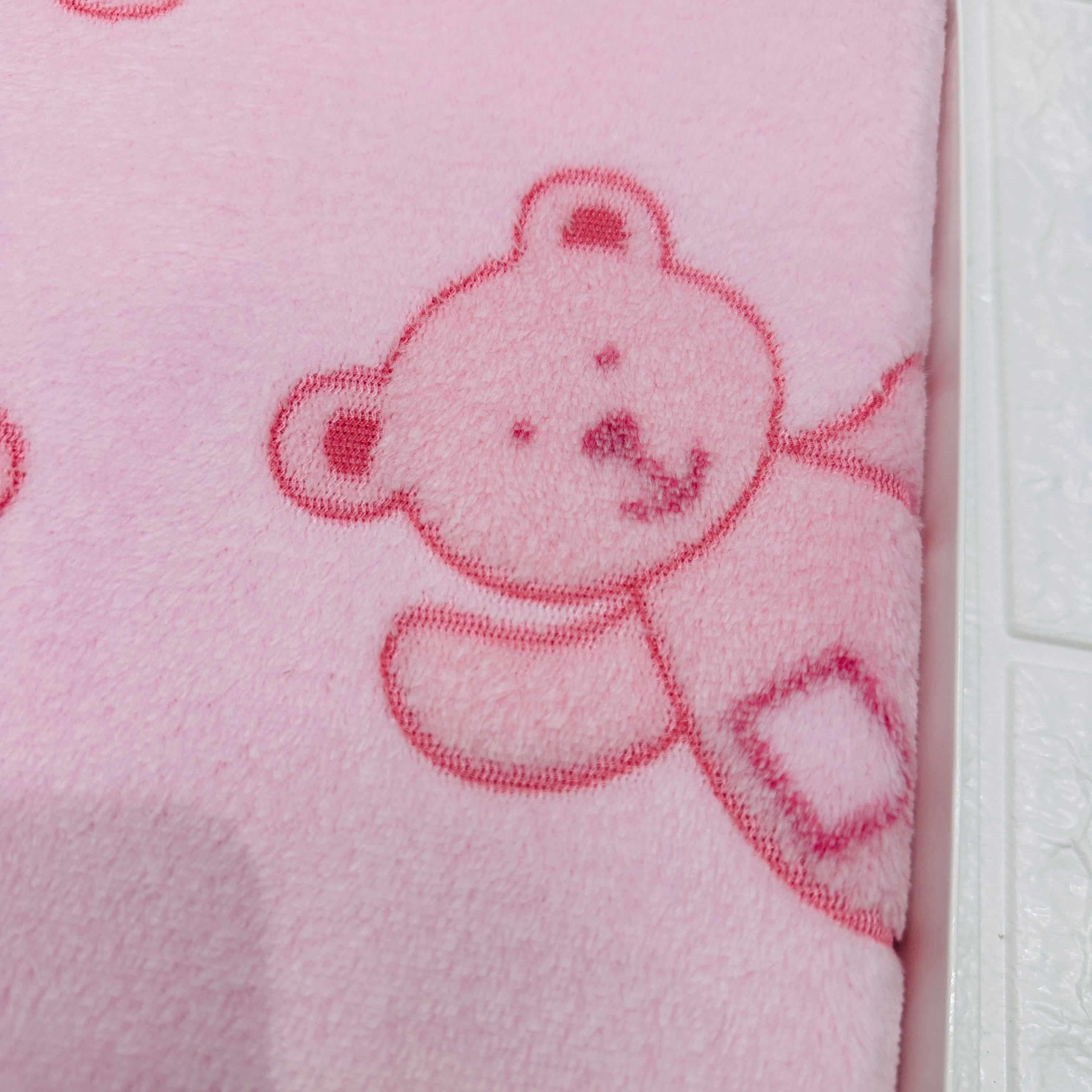Coperta  Culla orso rosa dim100x104