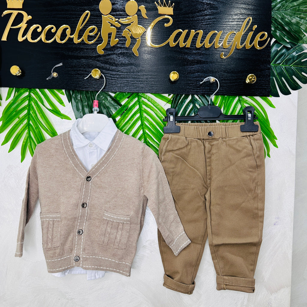 Completo Cardigan Mod Zar@ Begie