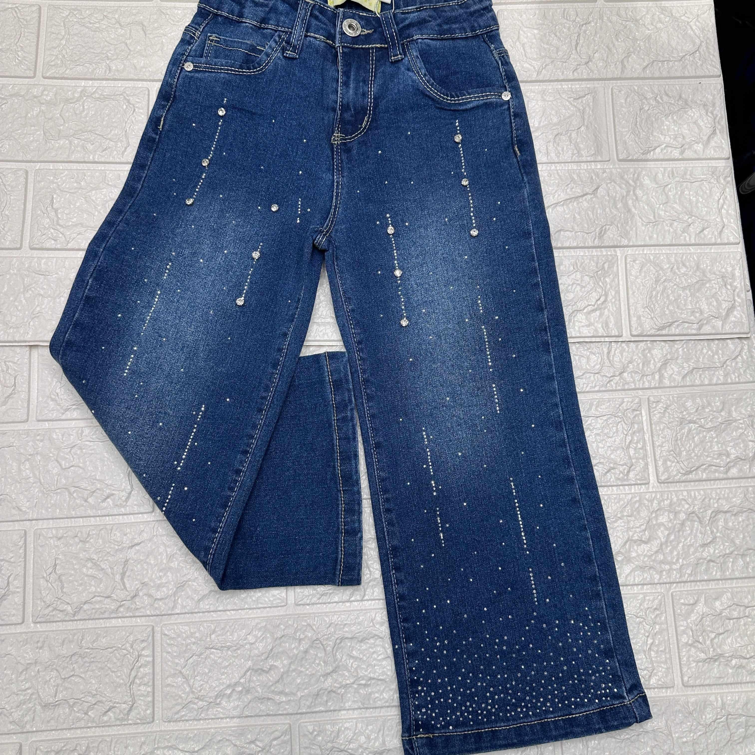Jeans bimba brillantini PT5003