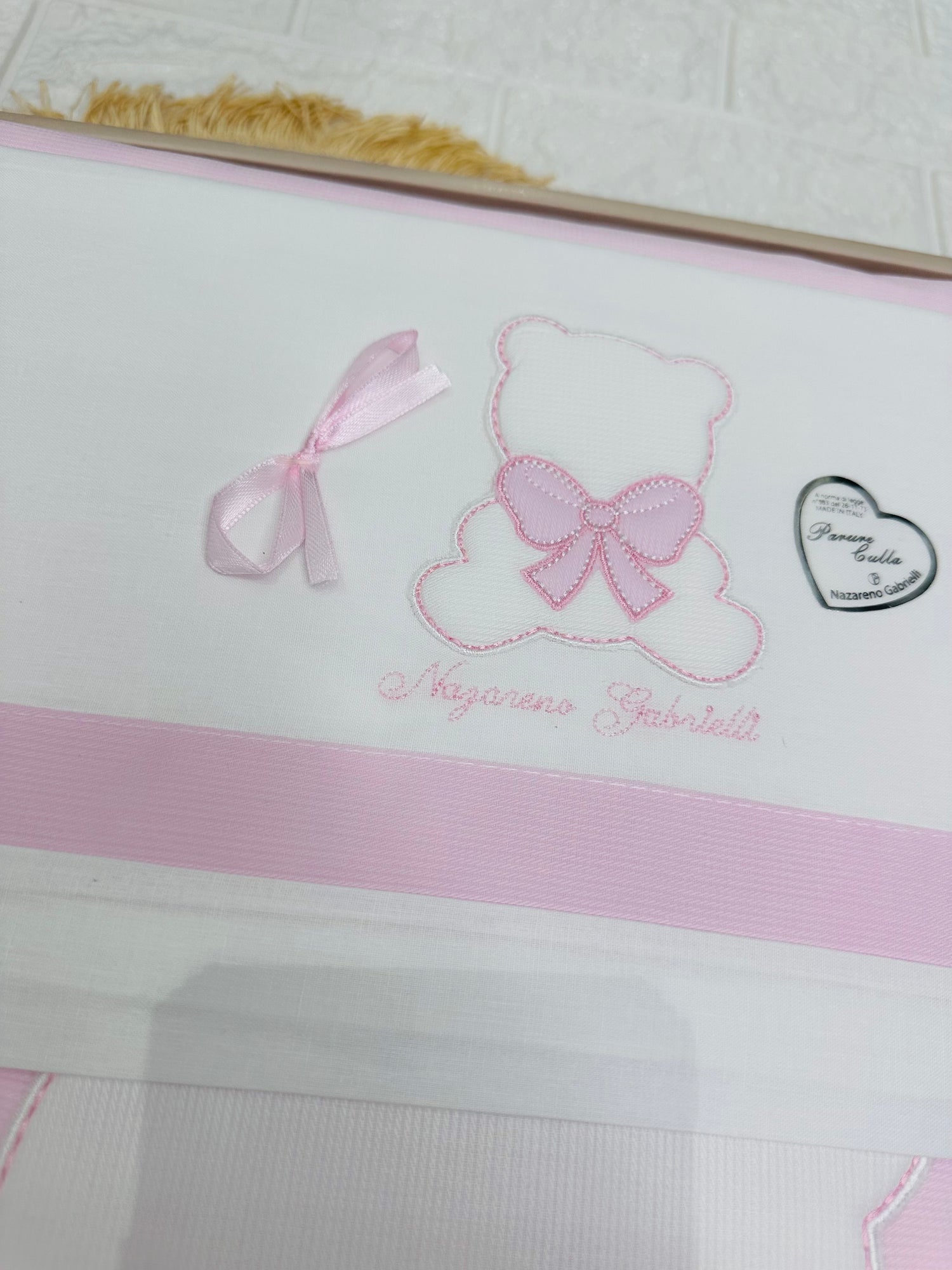 Set Completo Per Next To Me Orso Fiocco Dis30 Ng30021 Rosa
