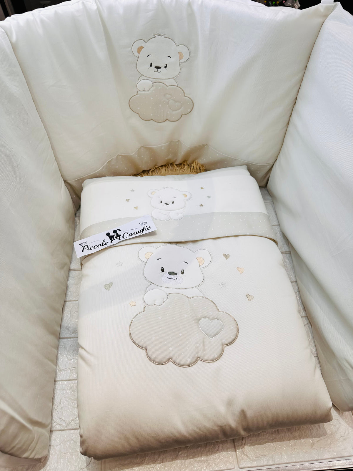 Set Completo Culla Orso Sogni D’Oro Tortora
