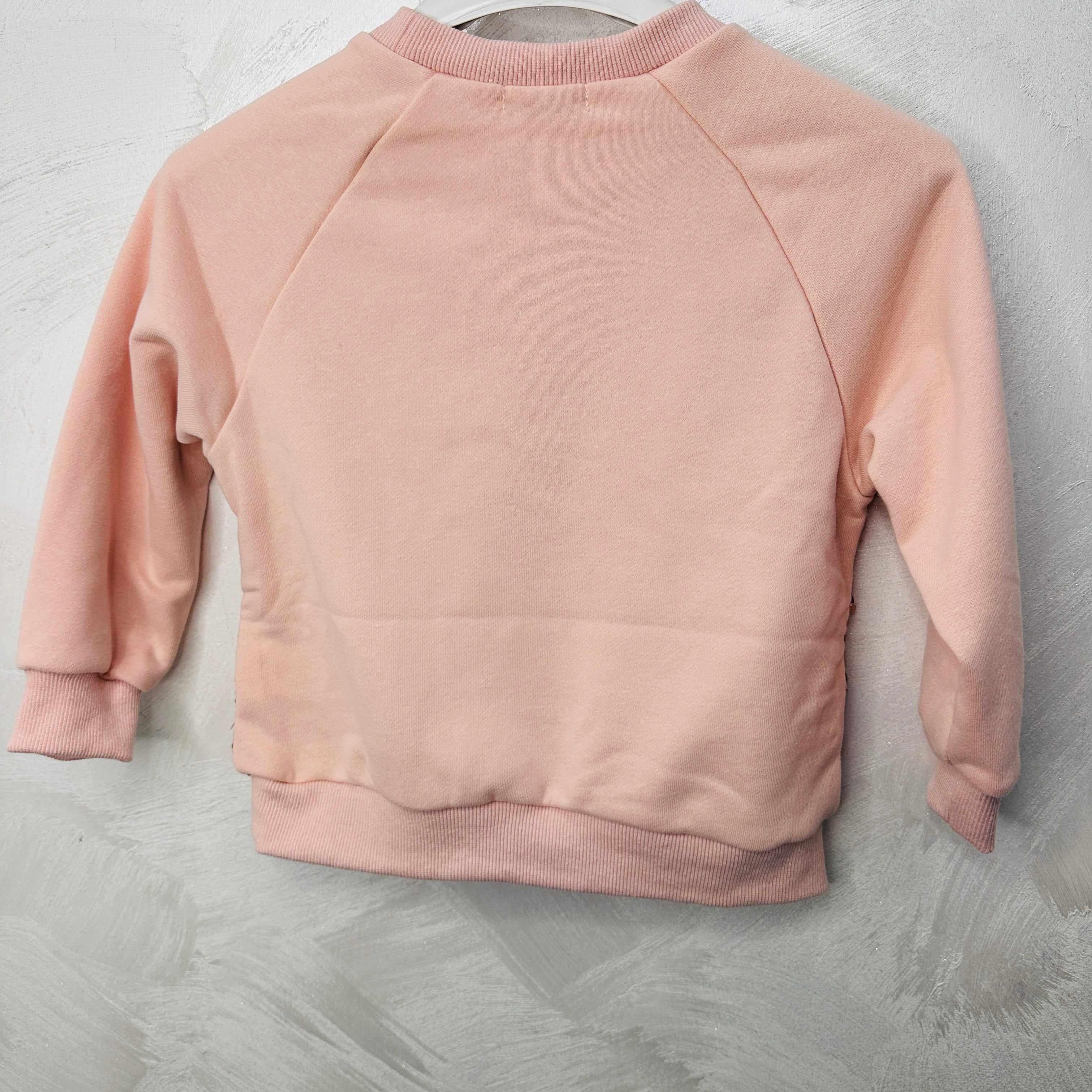 Felpa  bimba paiette Rosa