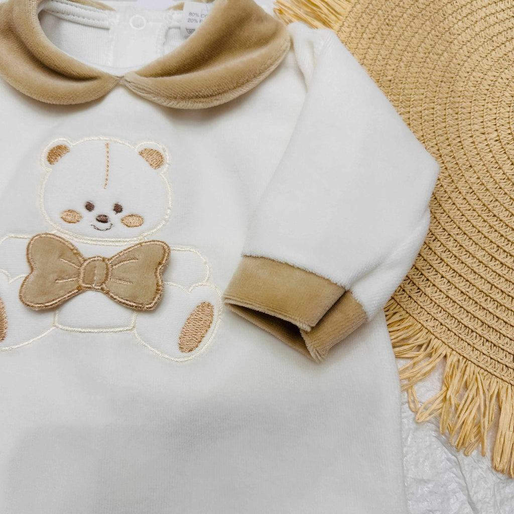 Tutina ciniglia orso bianco beige 30411