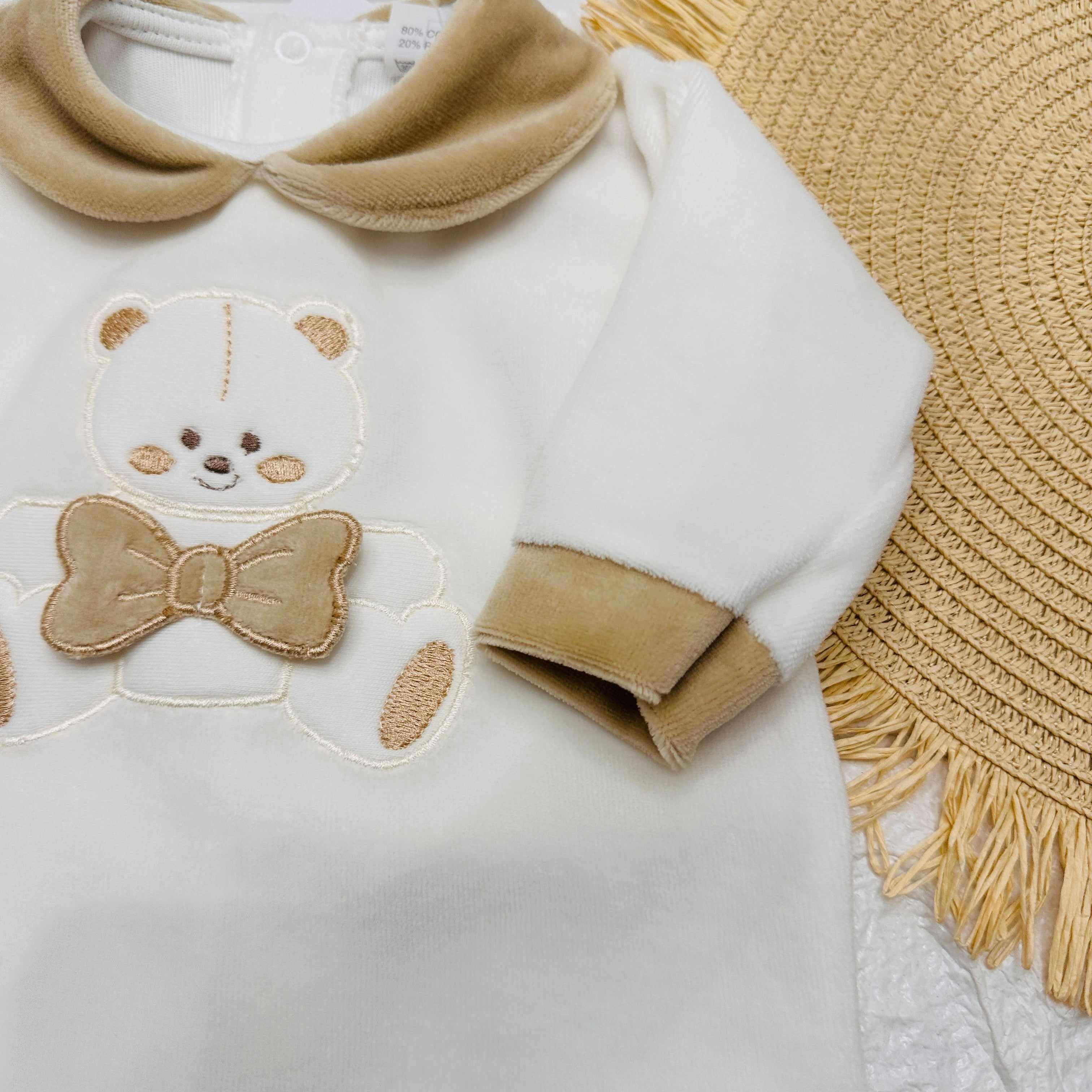 Tutina ciniglia orso bianco beige 30411