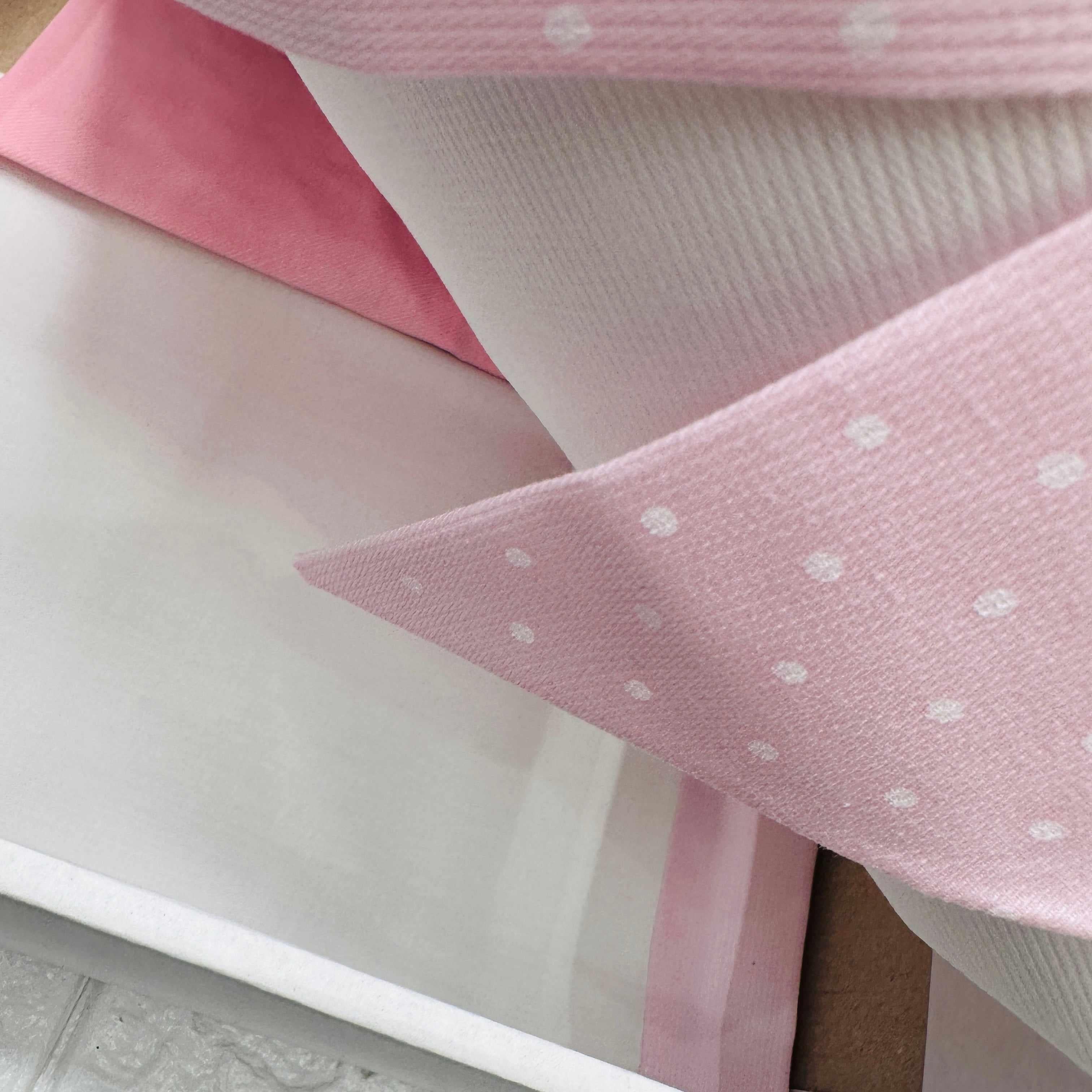 Set completo carrozzina fiocco rosa Pois