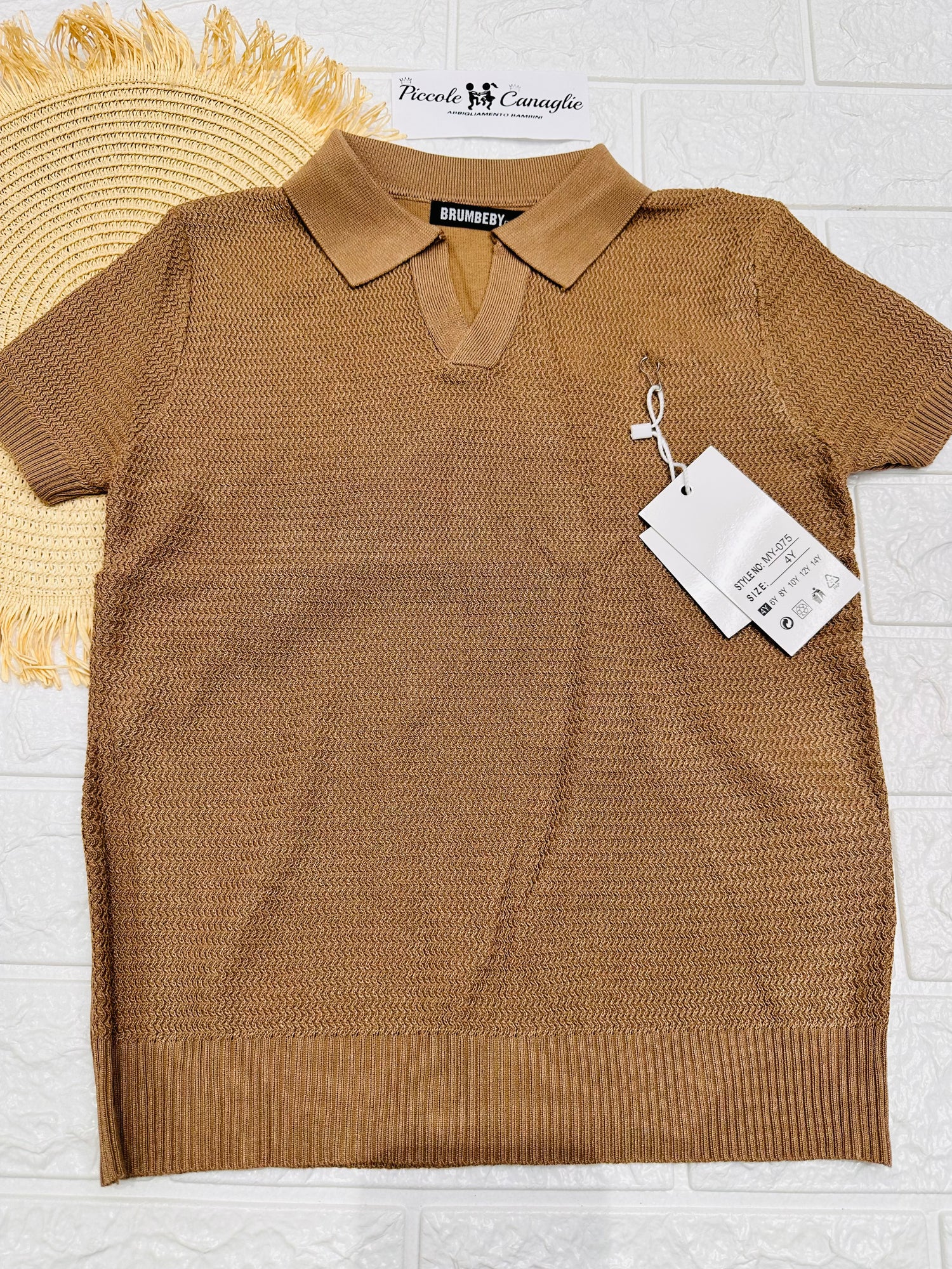 Maglia Collo A V Biscotto 075