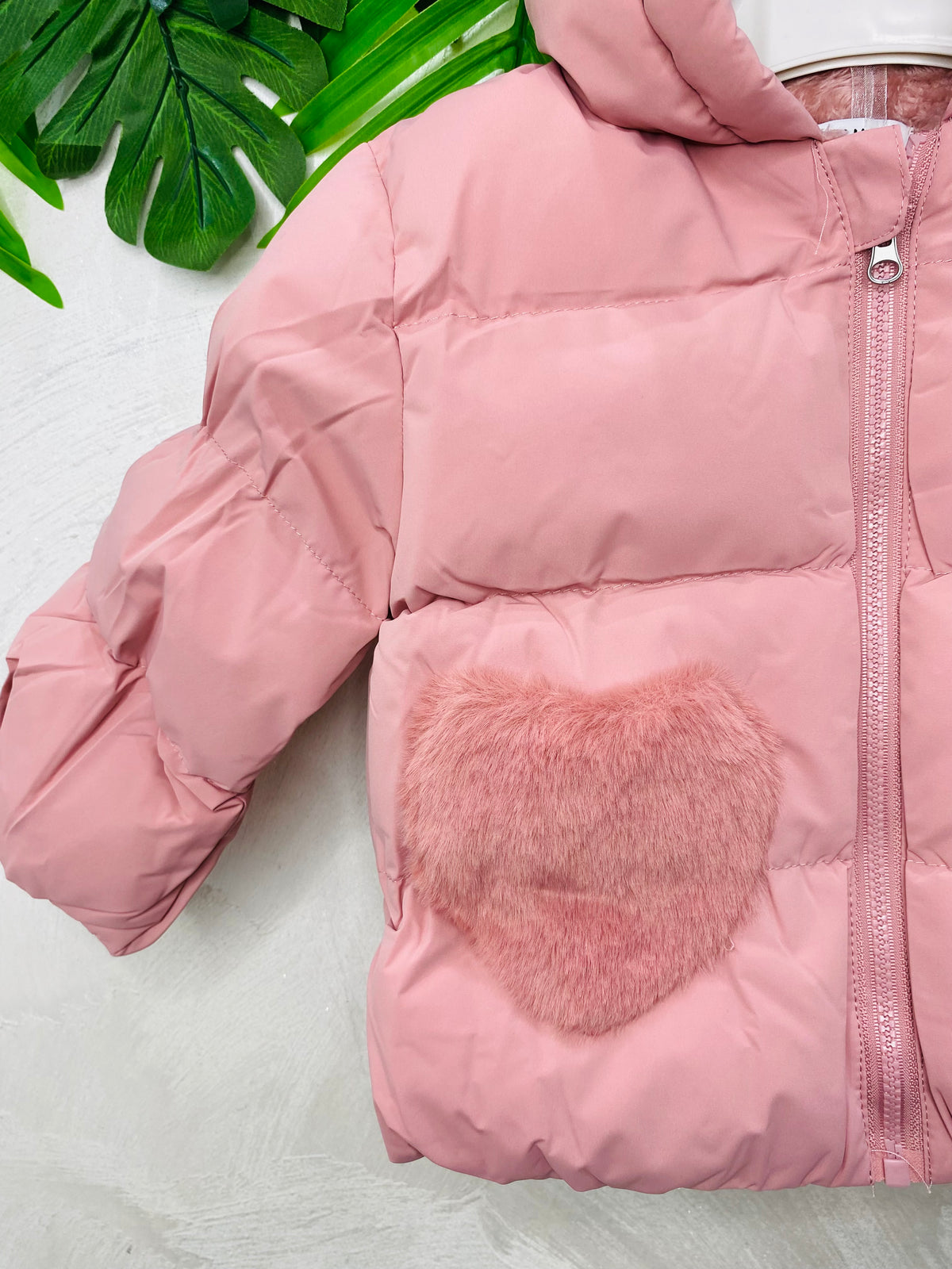 Giubbotto Cuore Pelliccia Ly2382 Rosa Antico