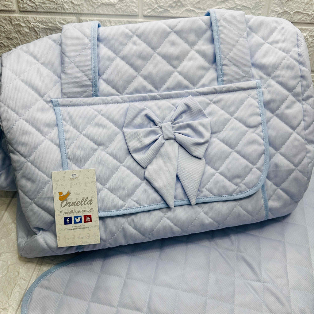 Borsa Nascita Fiocco celeste              dim 45x30x18