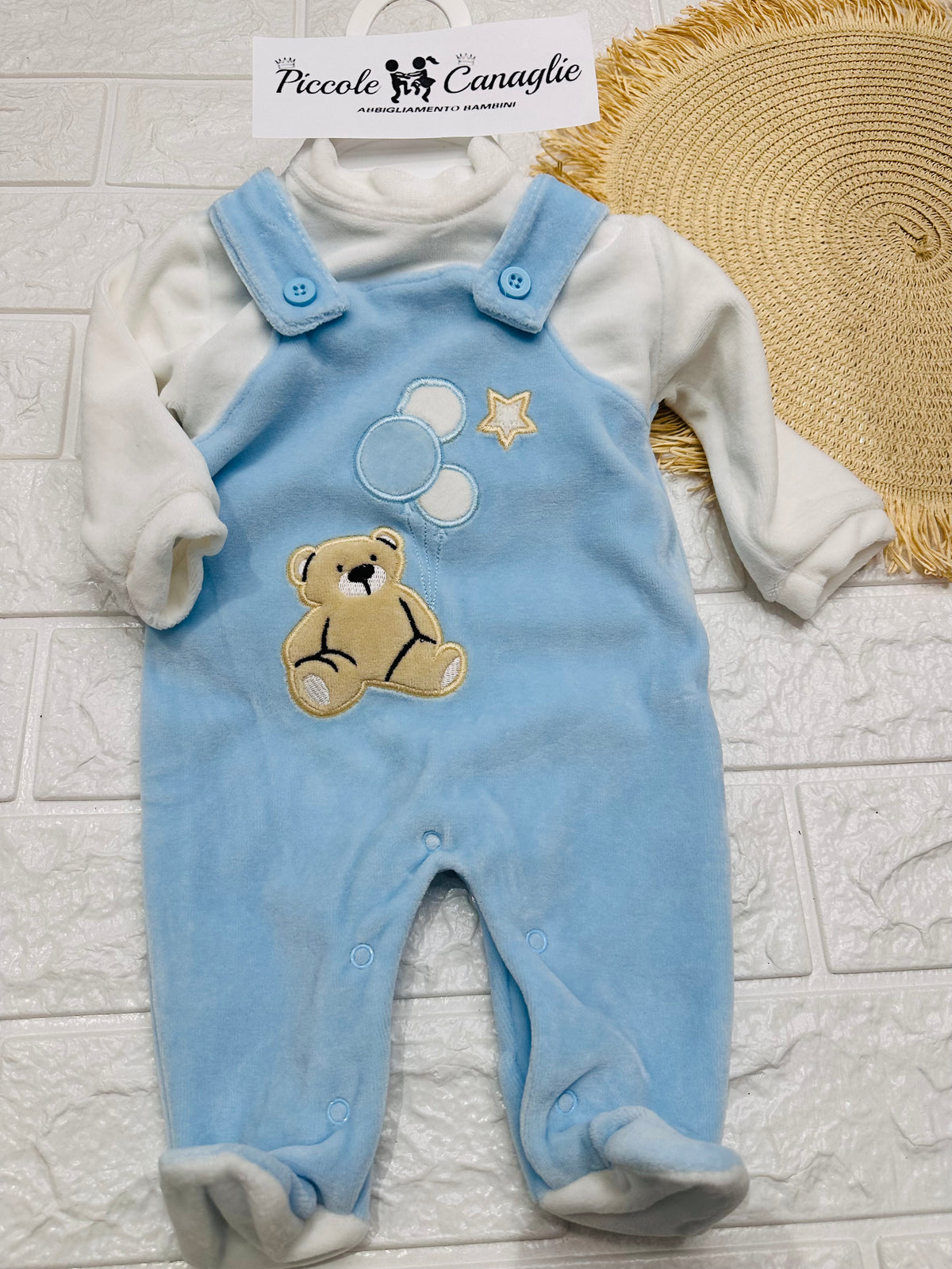 Tutina Orsetto Palloncini Giubebe’ Celeste Gb9r0060