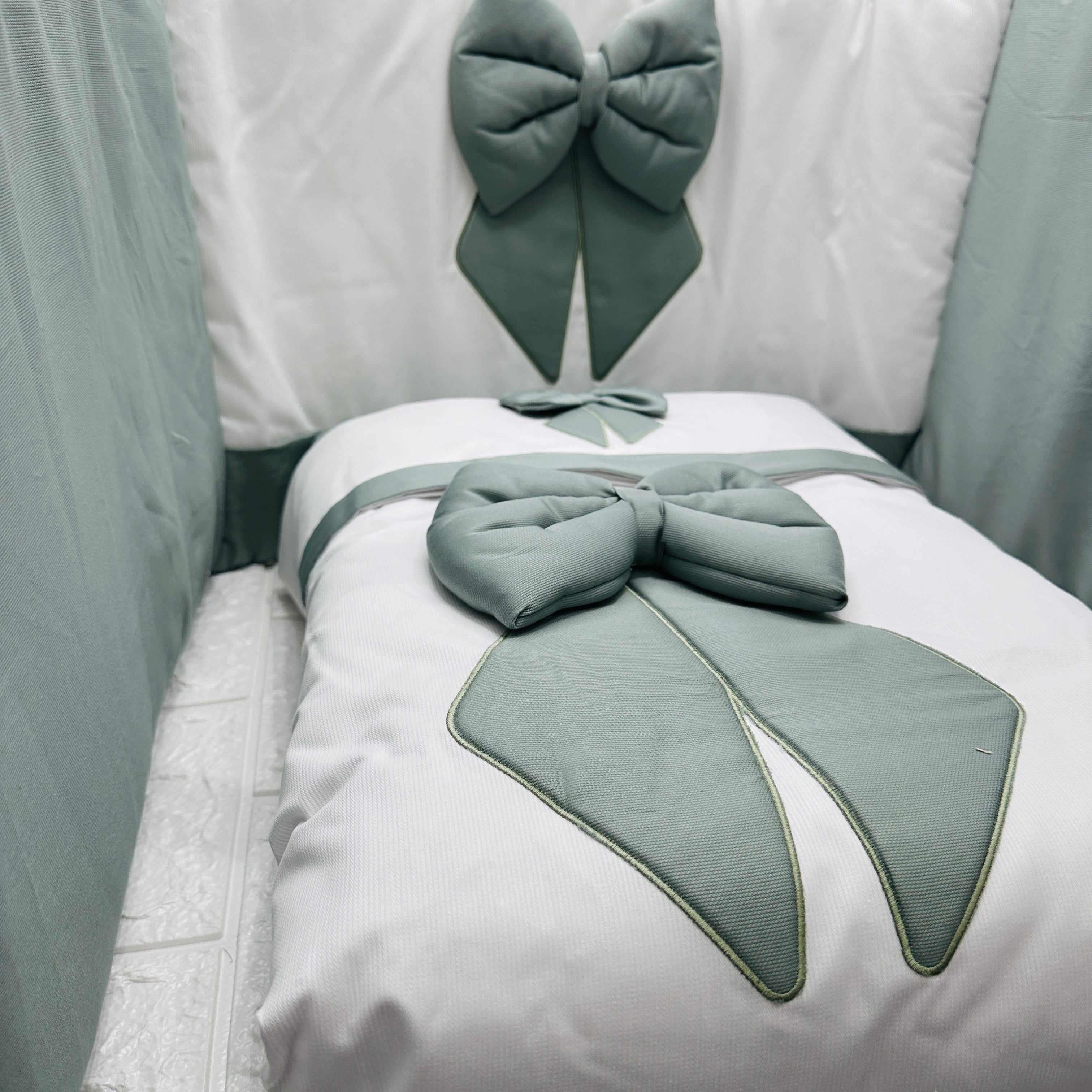 Set completo culla fiocco verde