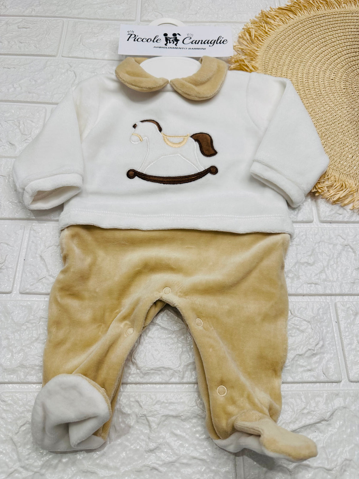 Tutina Ciniglia Cavallino Giubebe’ Beige Gb9r0064