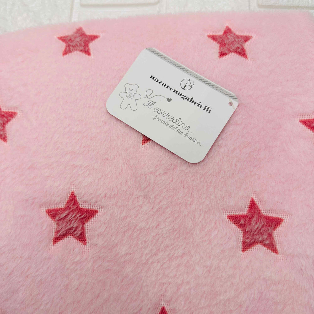 Coperta in Pile Stelle rosa
