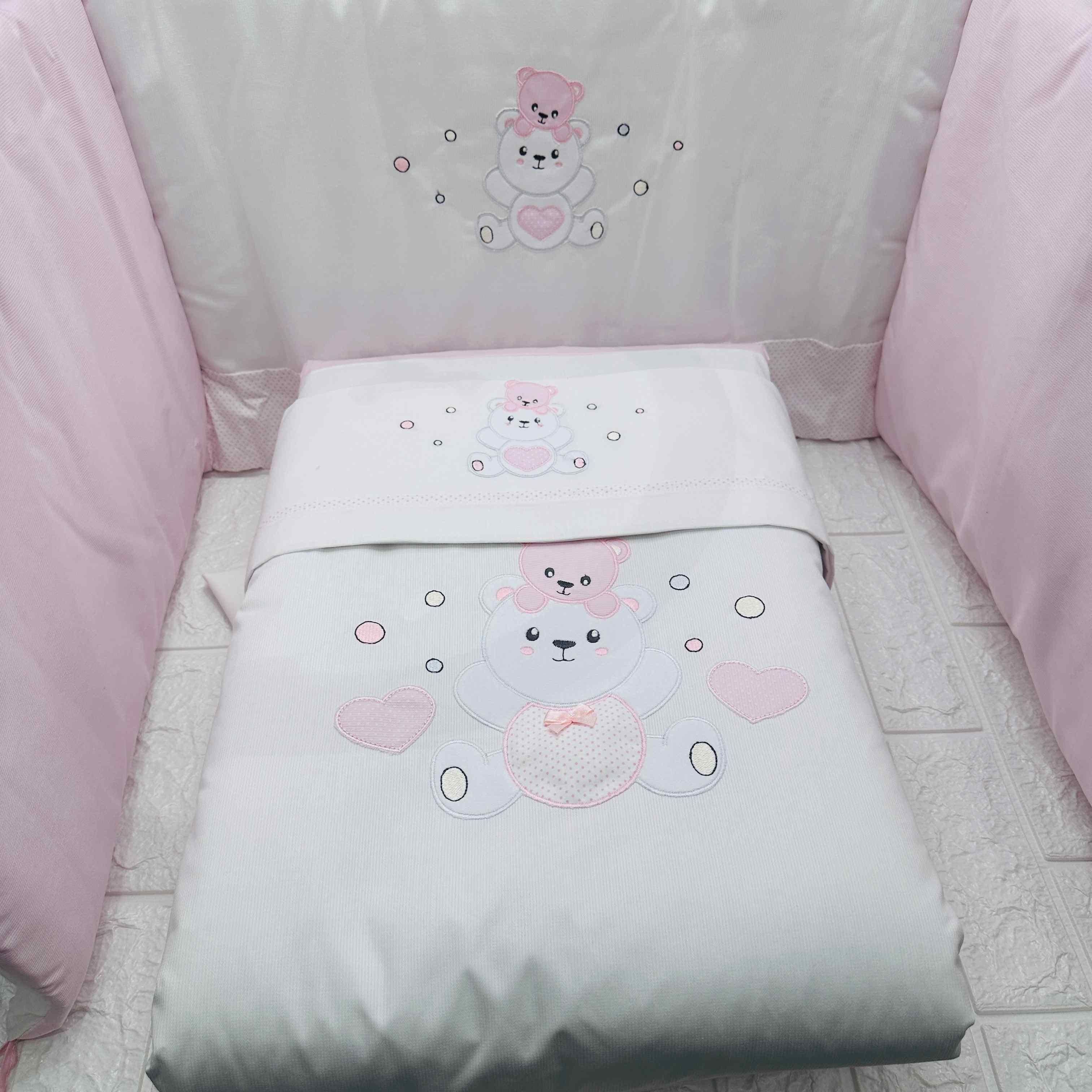 Set completo culla Orso suona  Rosa