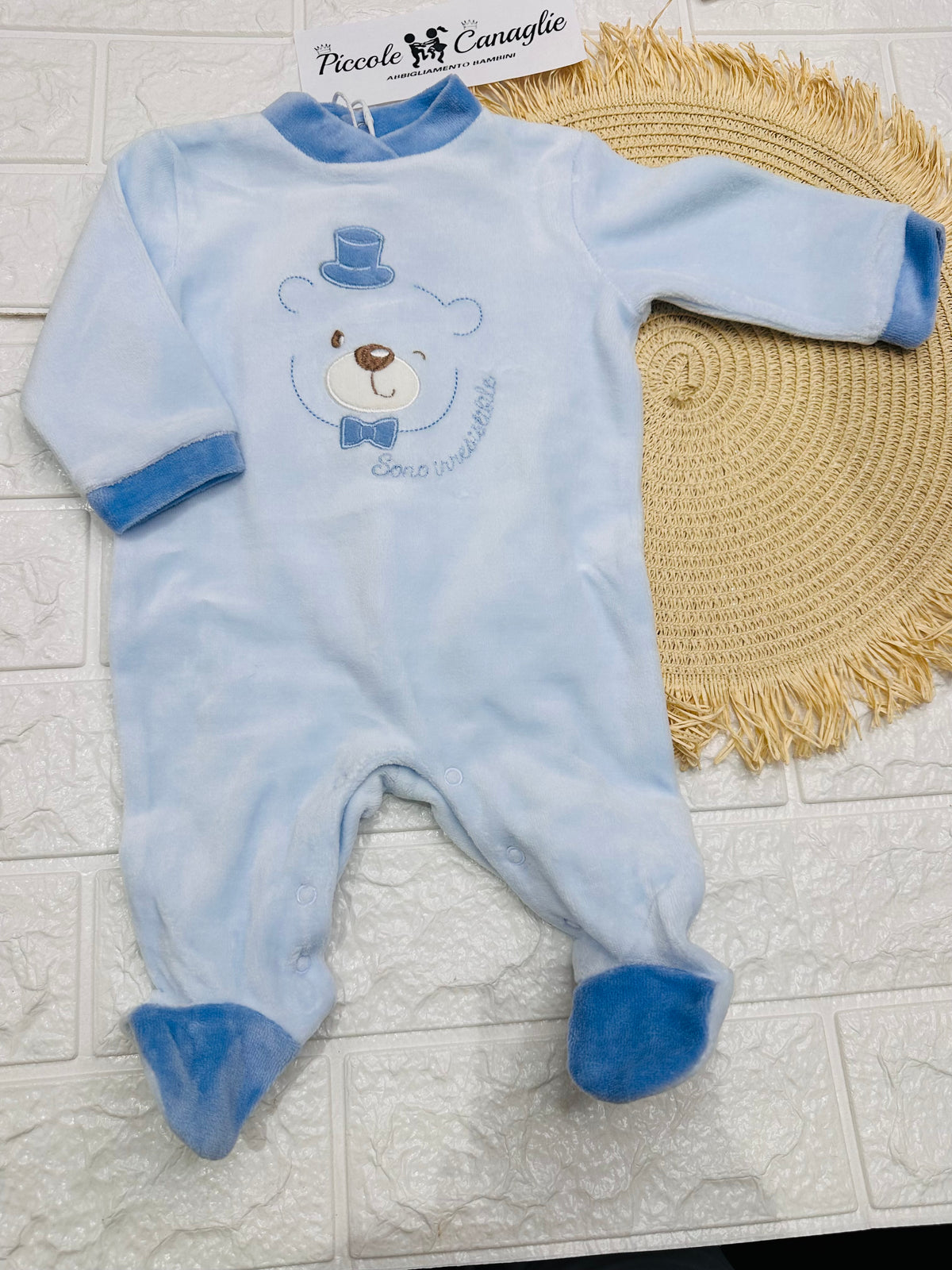 Tutina Ciniglia Sono Irresistibile Celeste Piccole Emozioni 62014