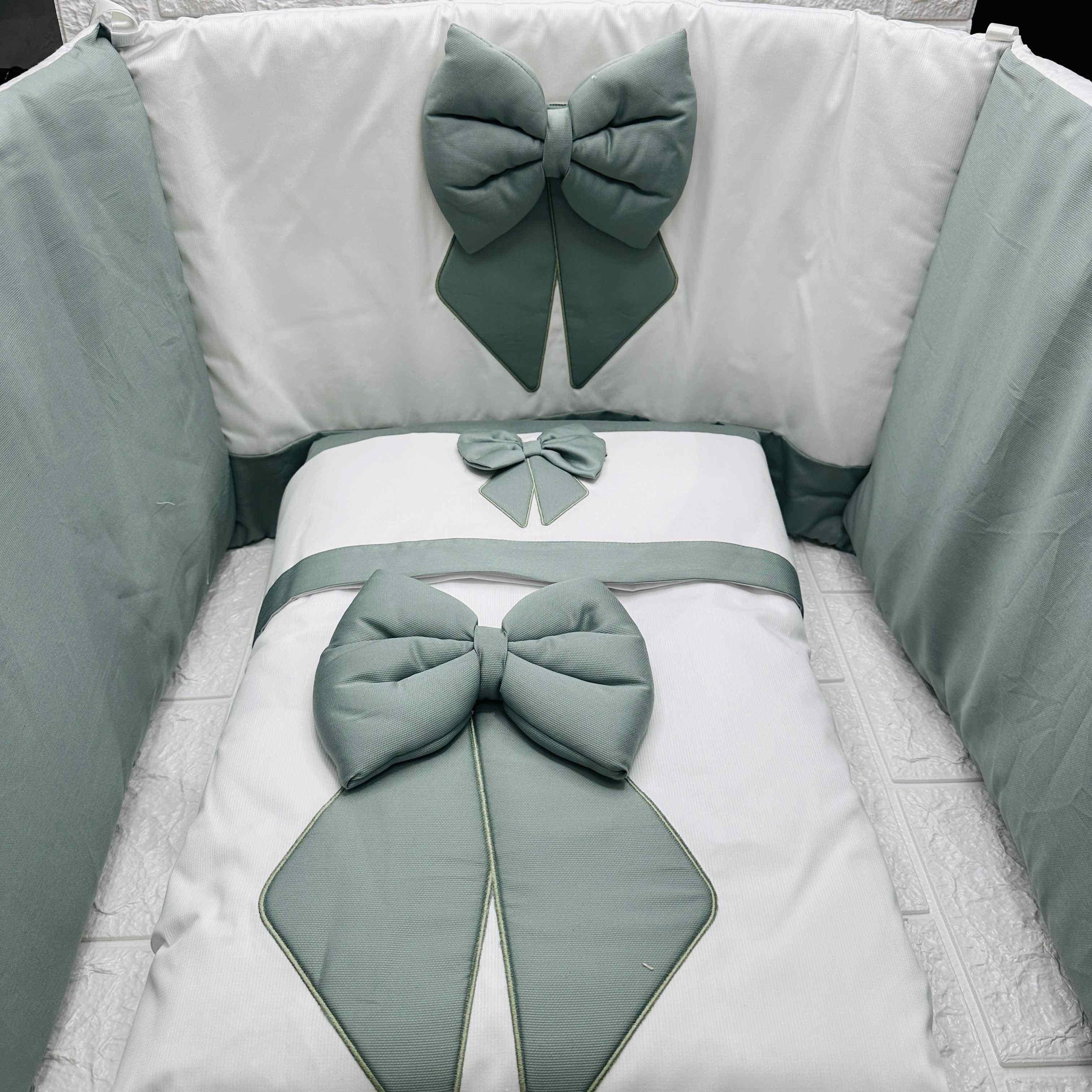 Set completo culla fiocco verde
