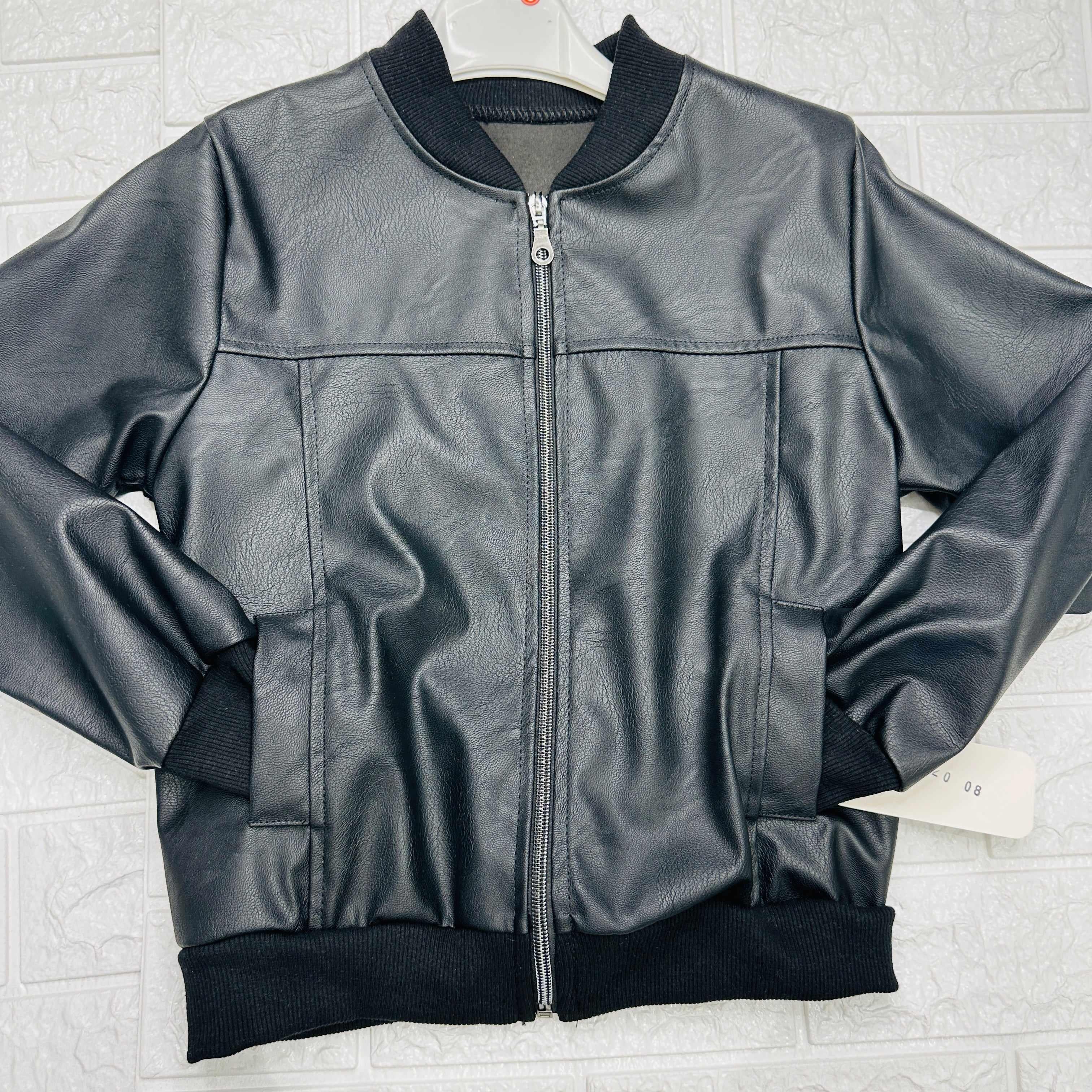 Giubbotto ecopelle Nero