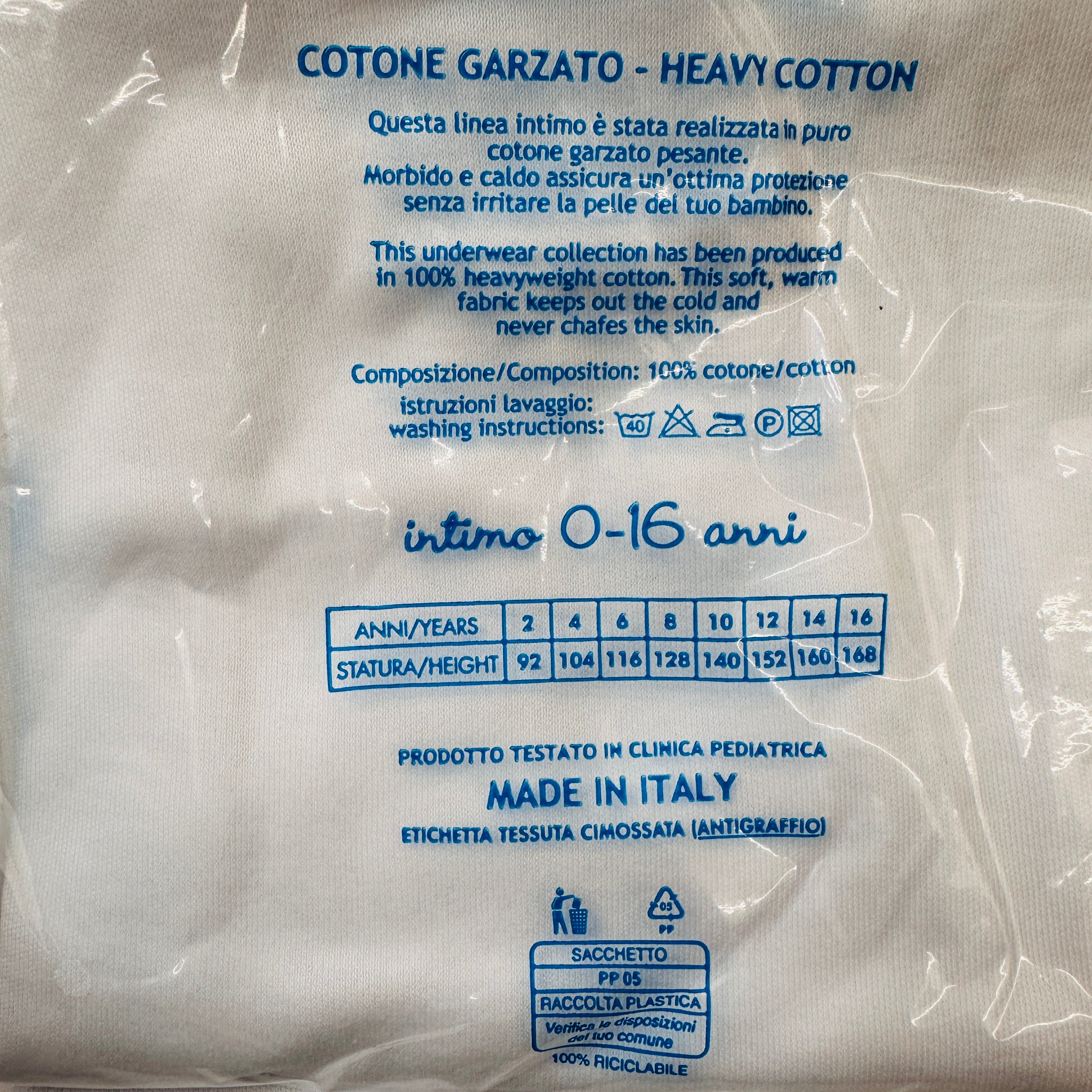 Lupetto Bianco Caldo Cotone