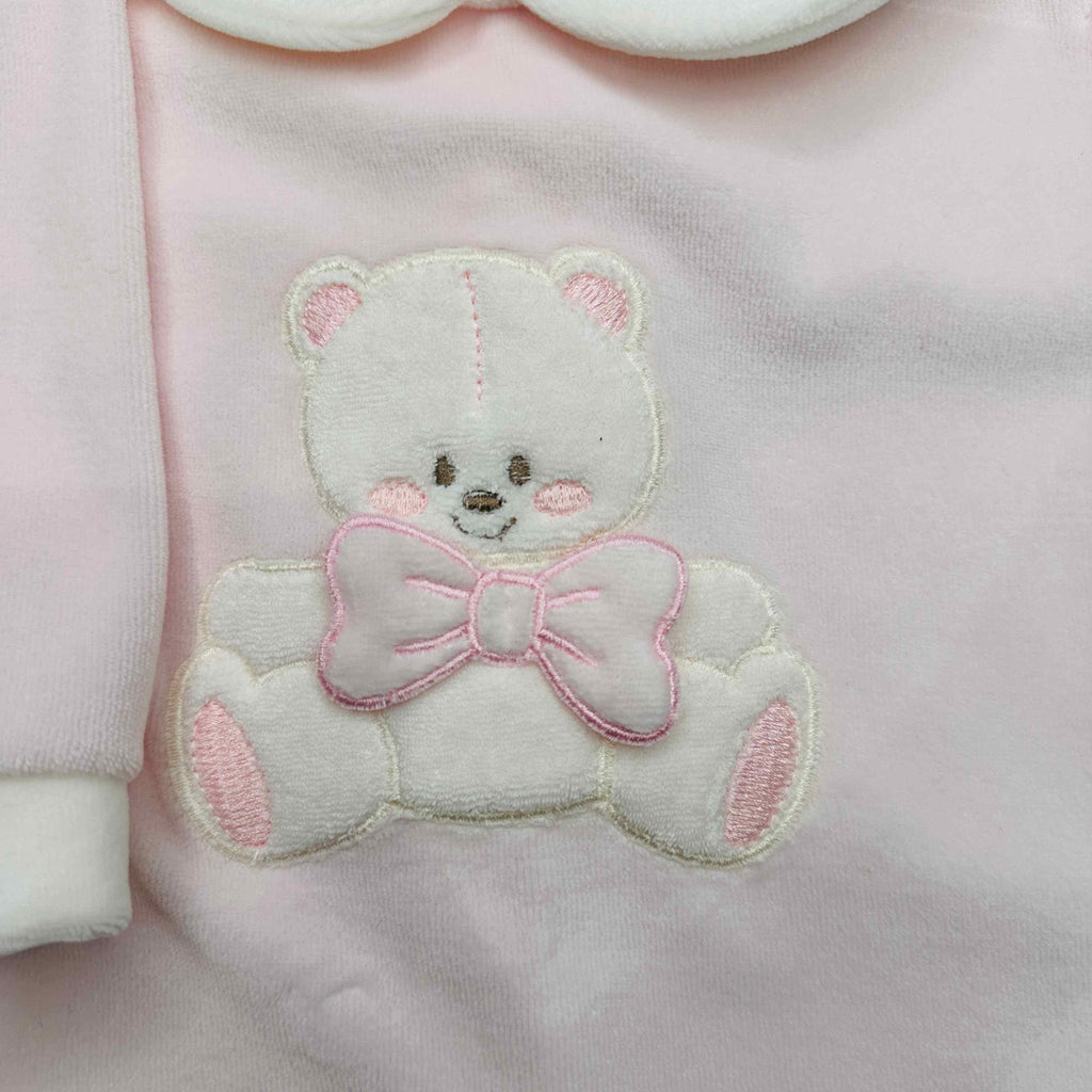 Tutina ciniglia Orso fiocco rosa 30411