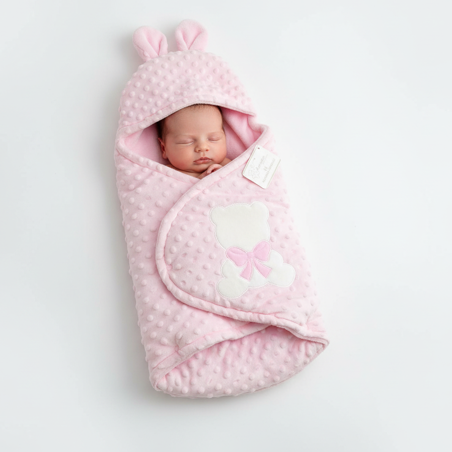 Baby Sacco Orso Fiocchetto Dis. 1amore Rosa  5794