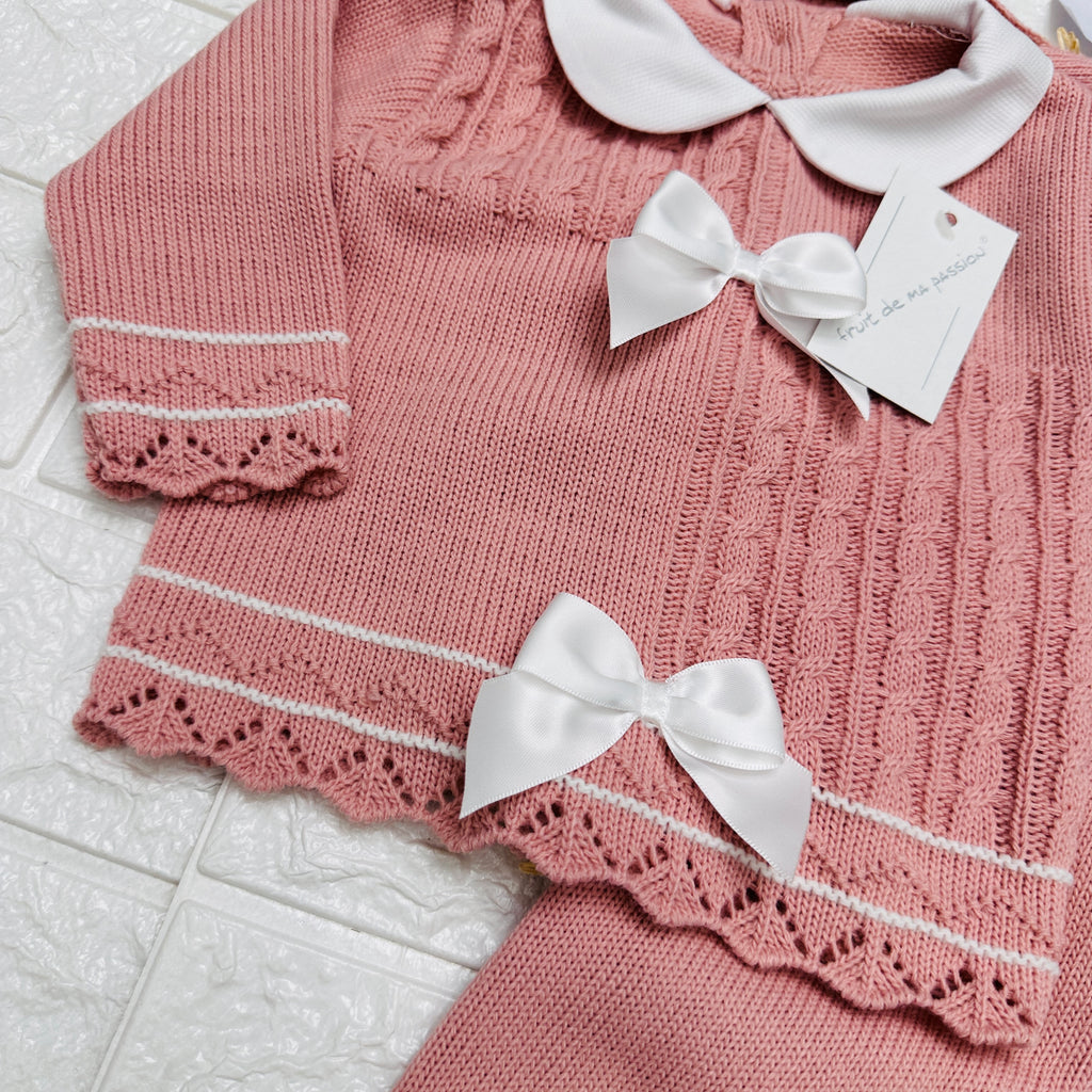 Completo 0-3 mesi rosa antico 1614