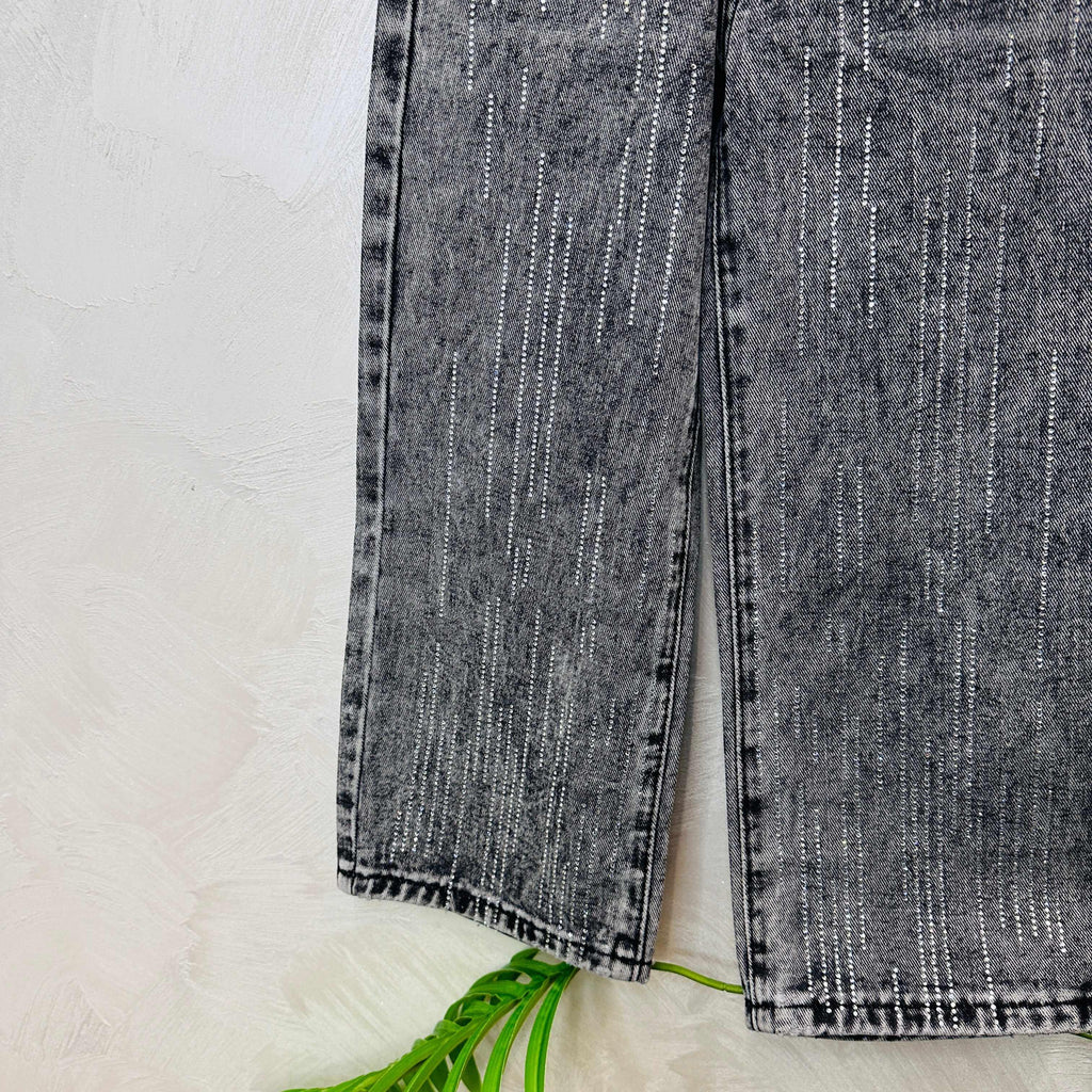 Jeans Sfumato nero Brillantini