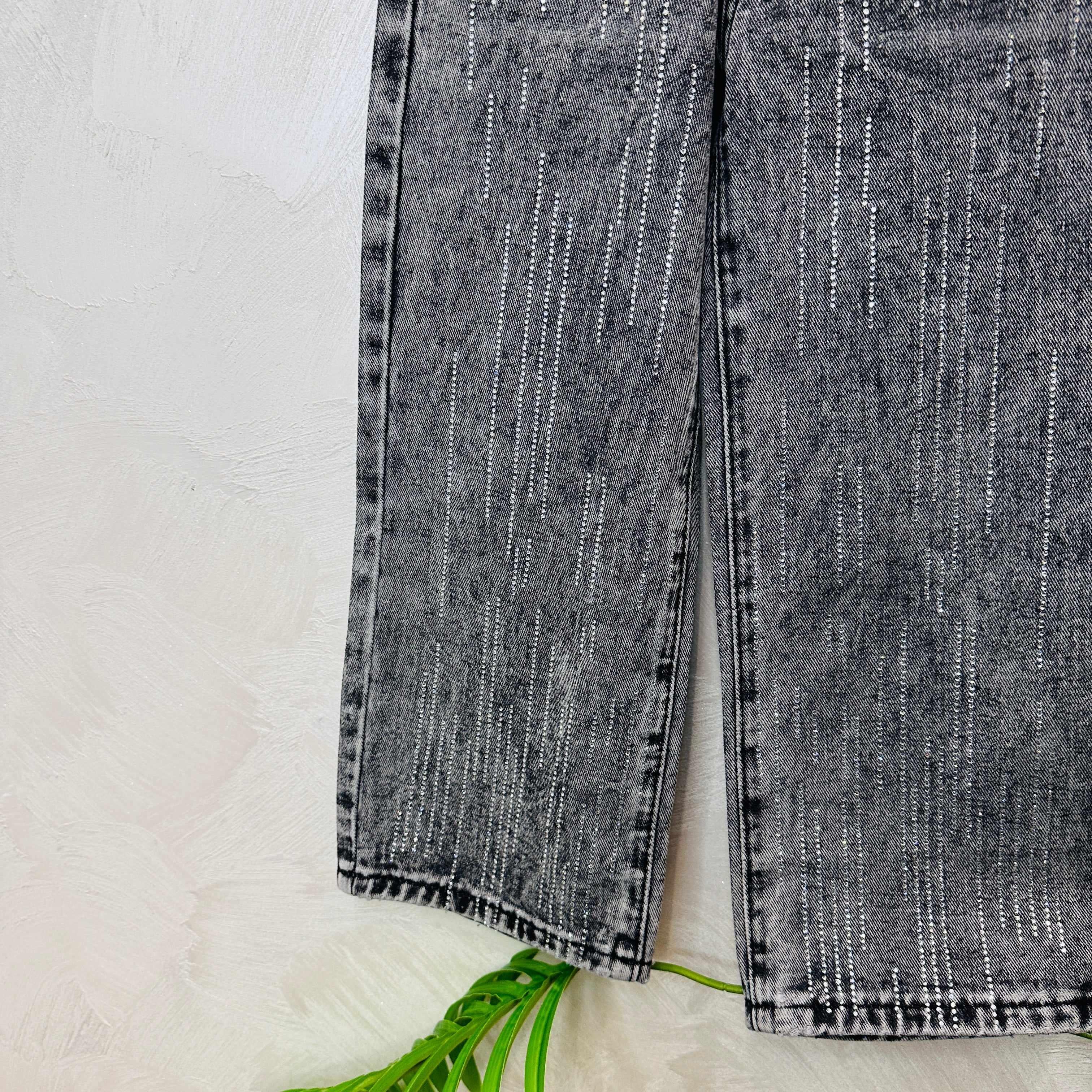 Jeans Sfumato nero Brillantini