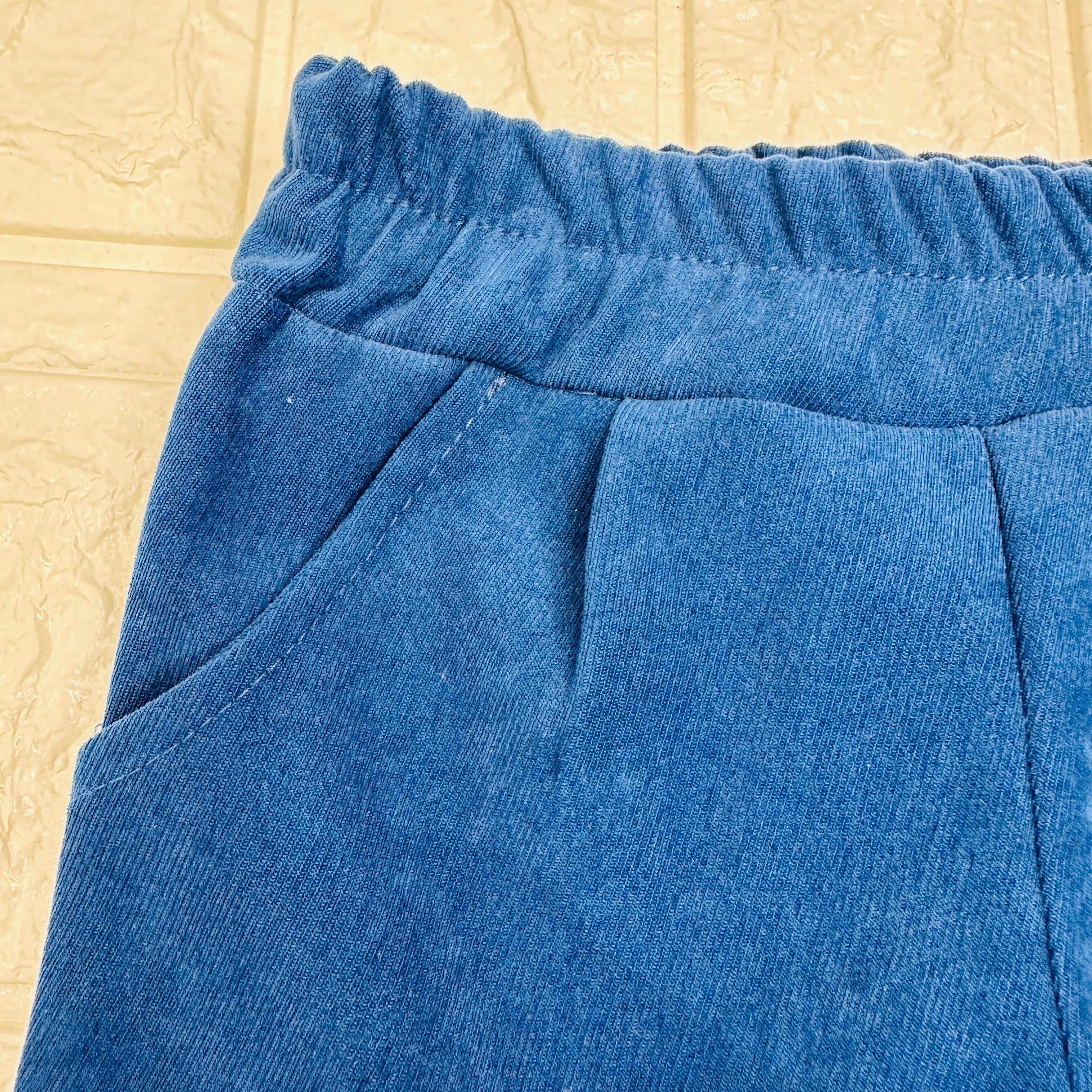 Pantalone camoscio Blu
