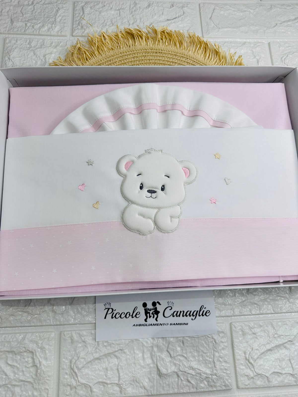Lenzuola Culla Cotone  Orso Sogni D’Oro Rosa  Ll018180