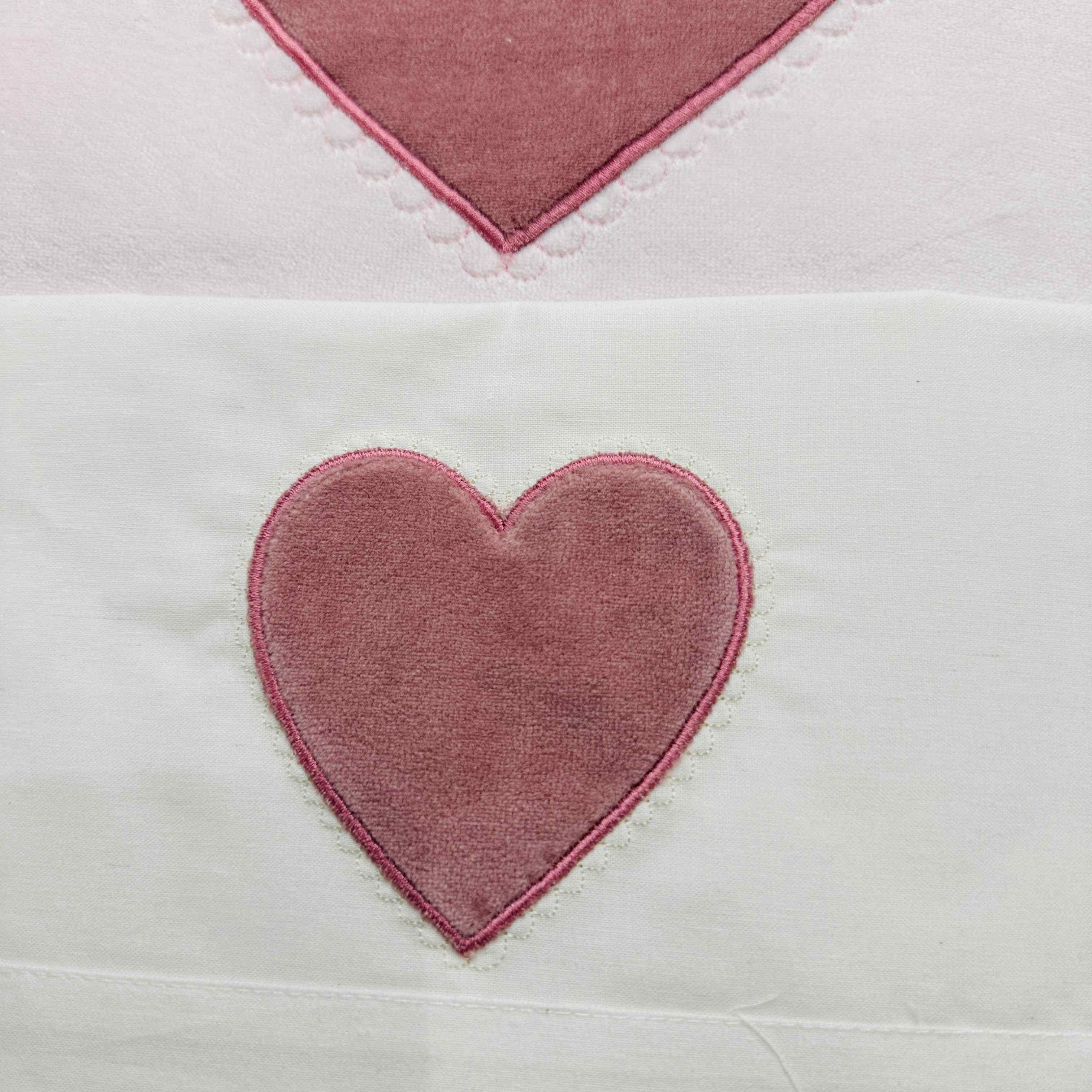 Set nascita ciniglia cuore Rosa Antico